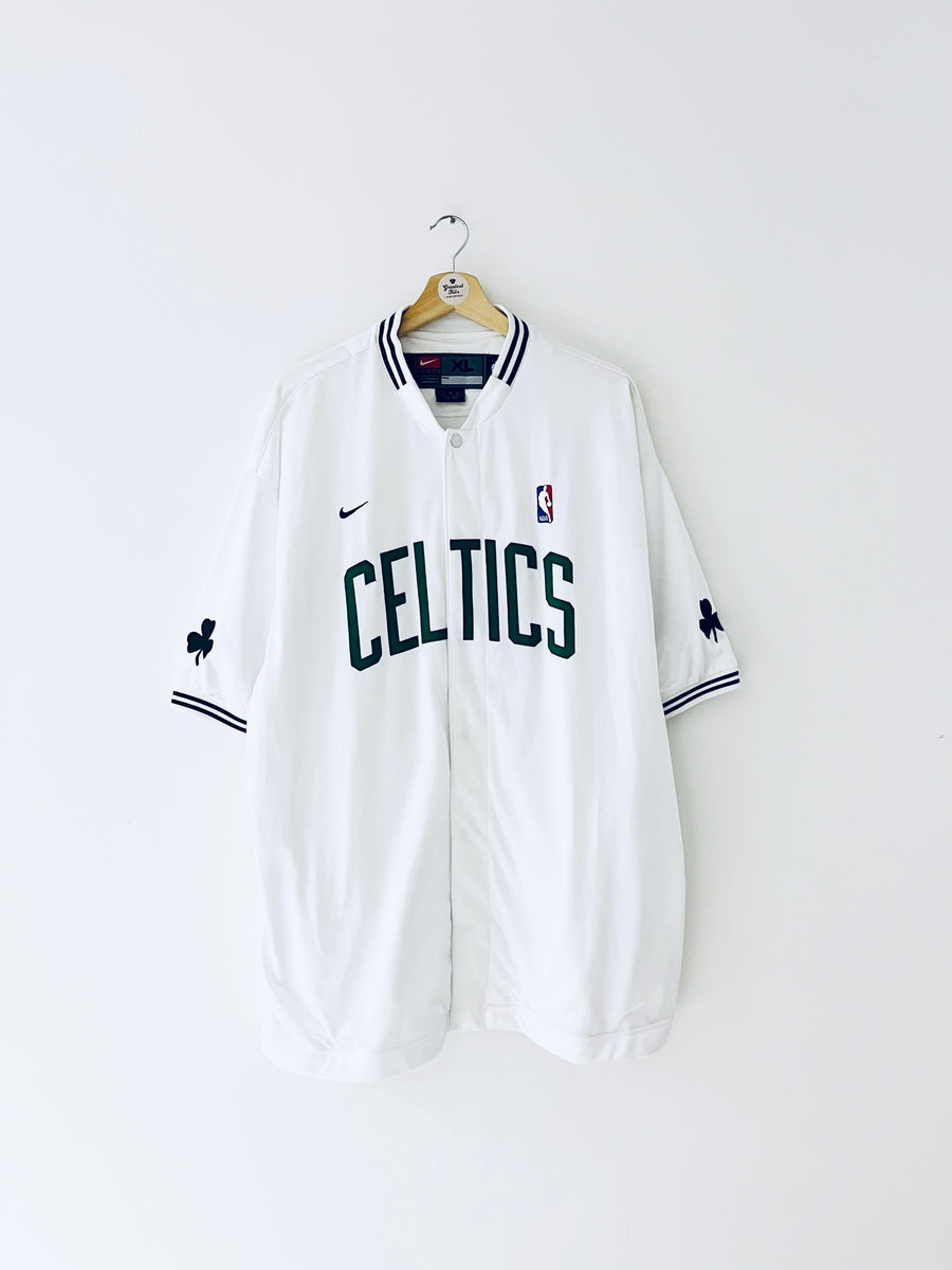 Nike Boston Celtics factory Warm-up Shooting Shirt NBA Adult Large Black Jersey L Button