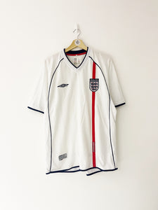 2001/03 England Home Shirt (XL) 8.5/10