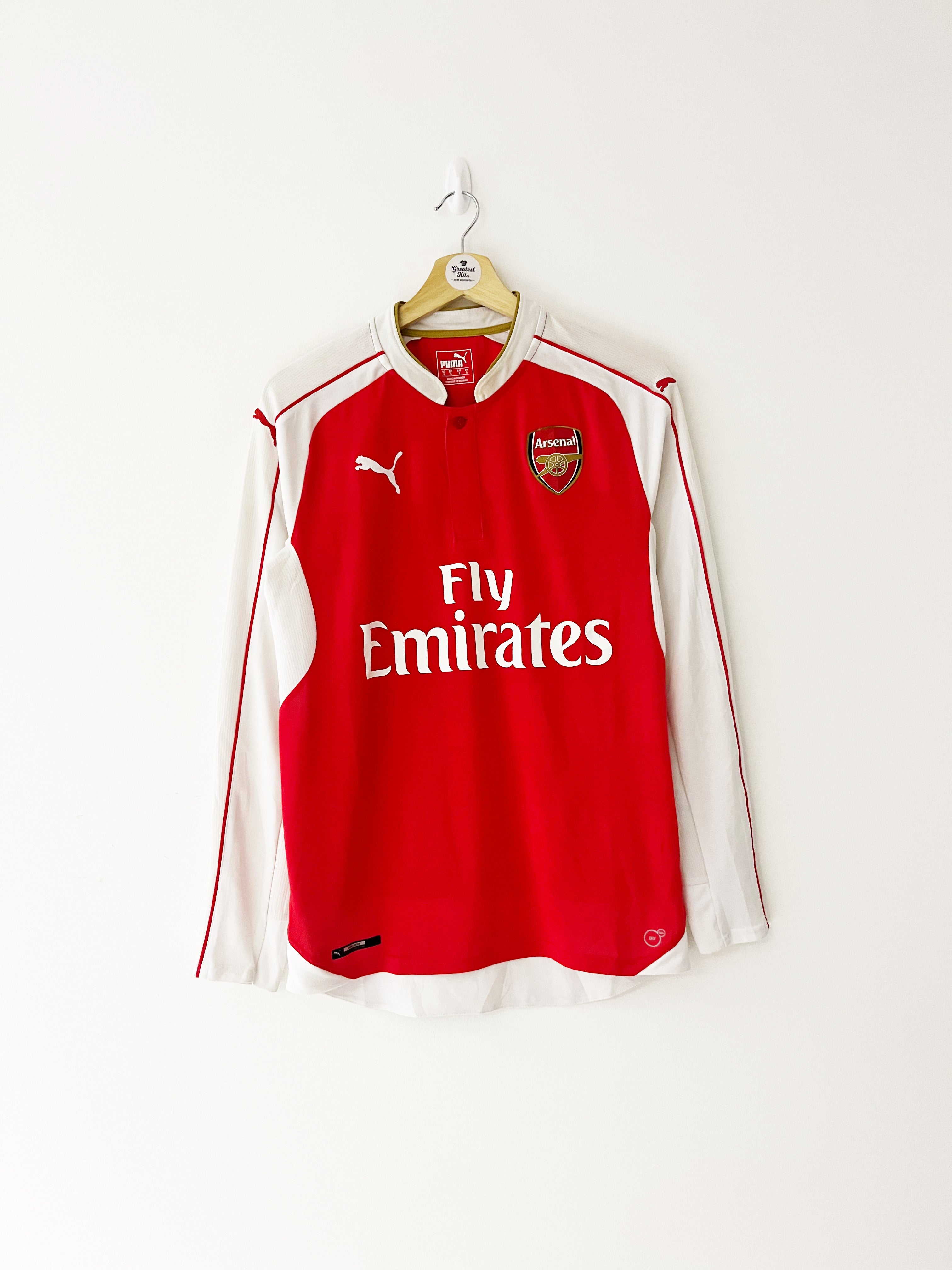 2015/16 Arsenal Home L/S Shirt Arteta #8 (S) 9/10