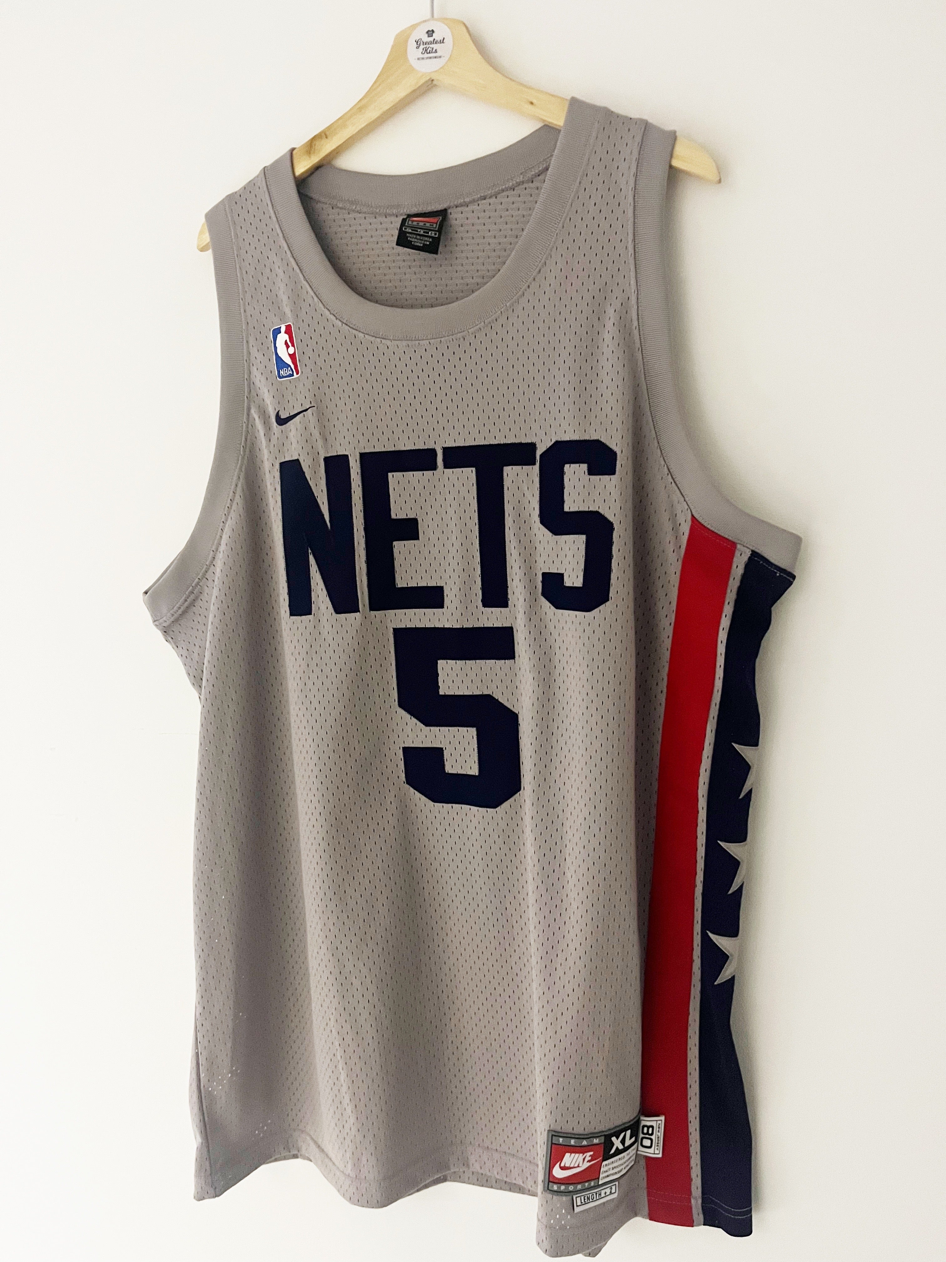 1980’s Rewind New Jersey Nets Nike Alternate Jersey Kidd #5 (XL) 9/10