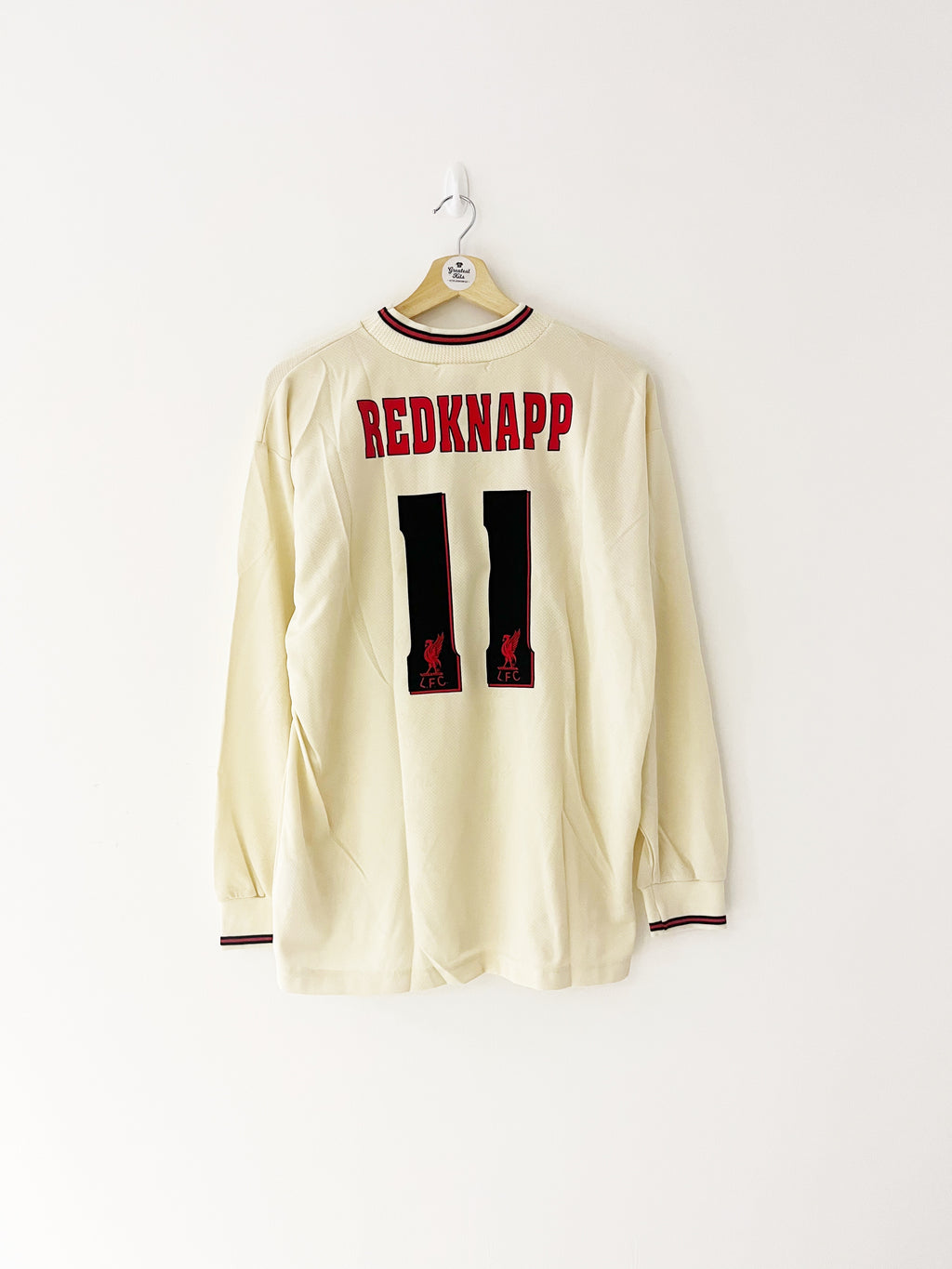 1996/97 Liverpool Away L/S Shirt Redknapp #11 (M) 9.5/10