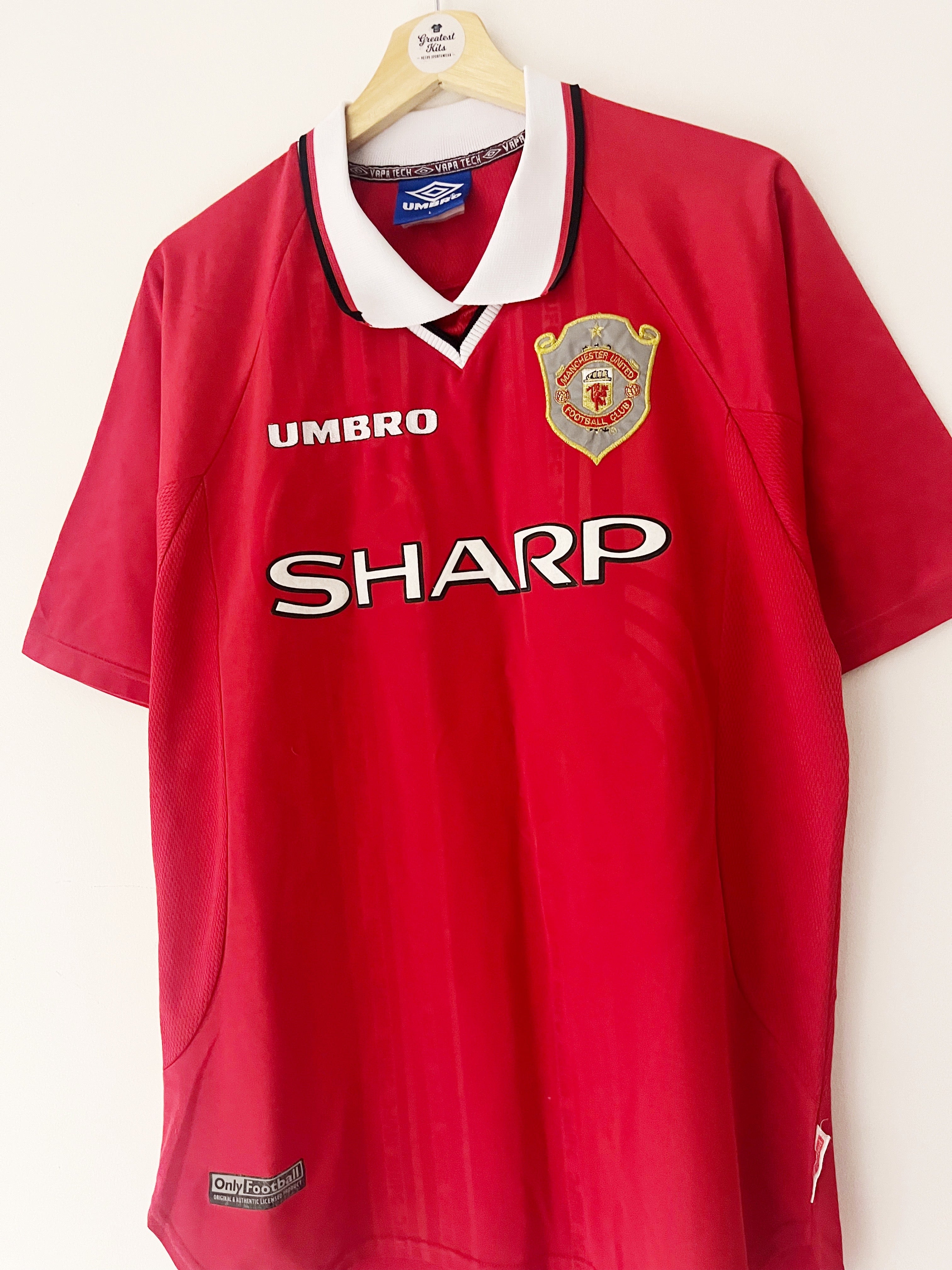 1997/00 Manchester United CL Home Shirt (L) 7.5/10