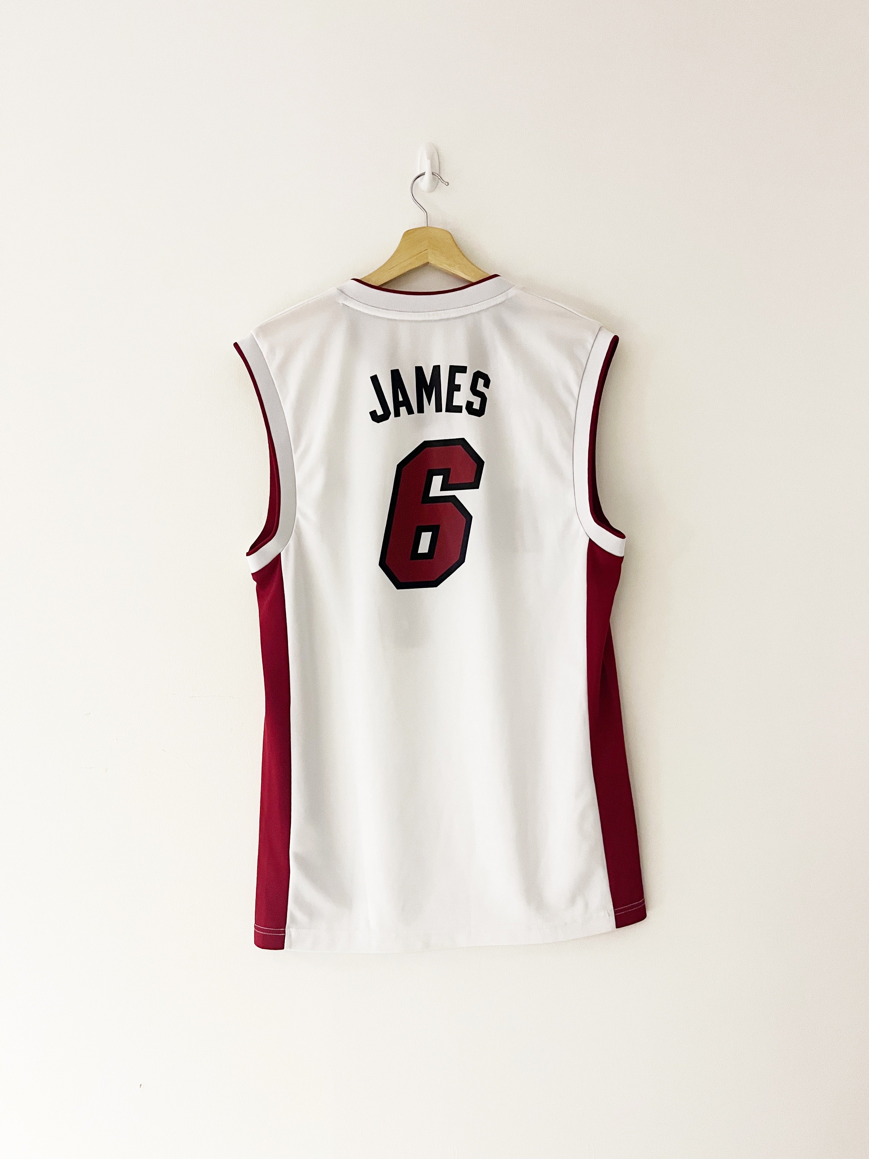 2010-12 Miami Heat Adidas Home Jersey James #6 (S) 9/10
