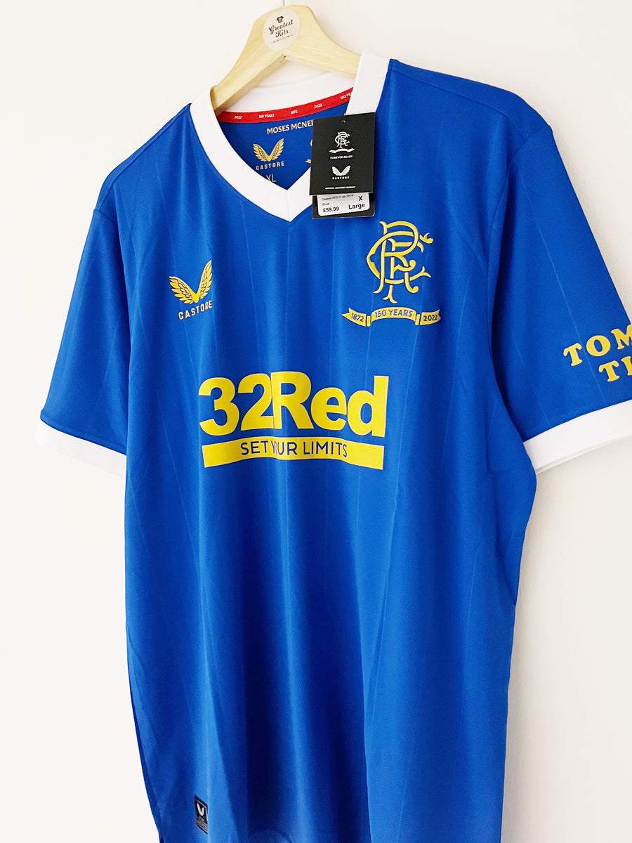 2021/22 Rangers *150 Years* Home Shirt (XL) BNIB – Greatest Kits