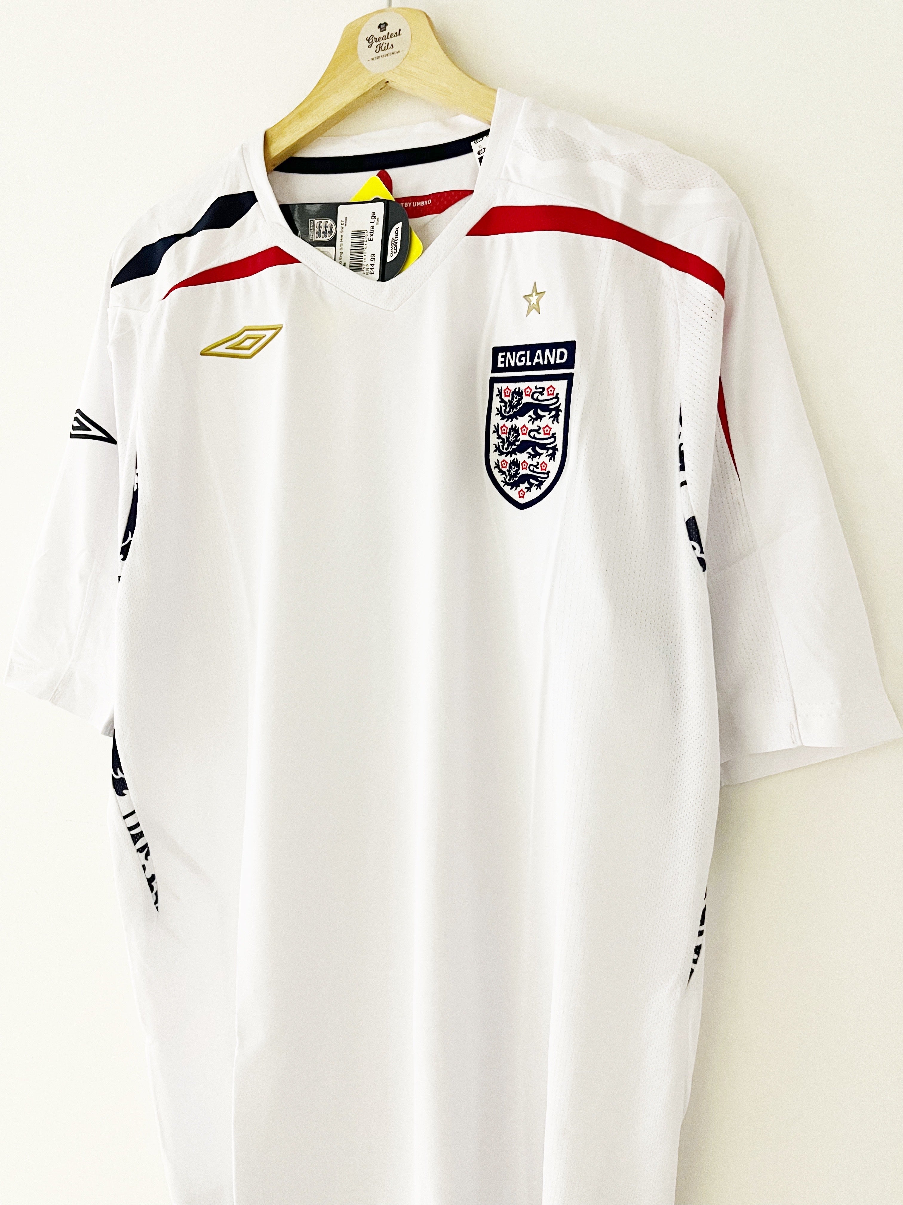 Camiseta de local de Inglaterra 2007/09 (XL) BNIB