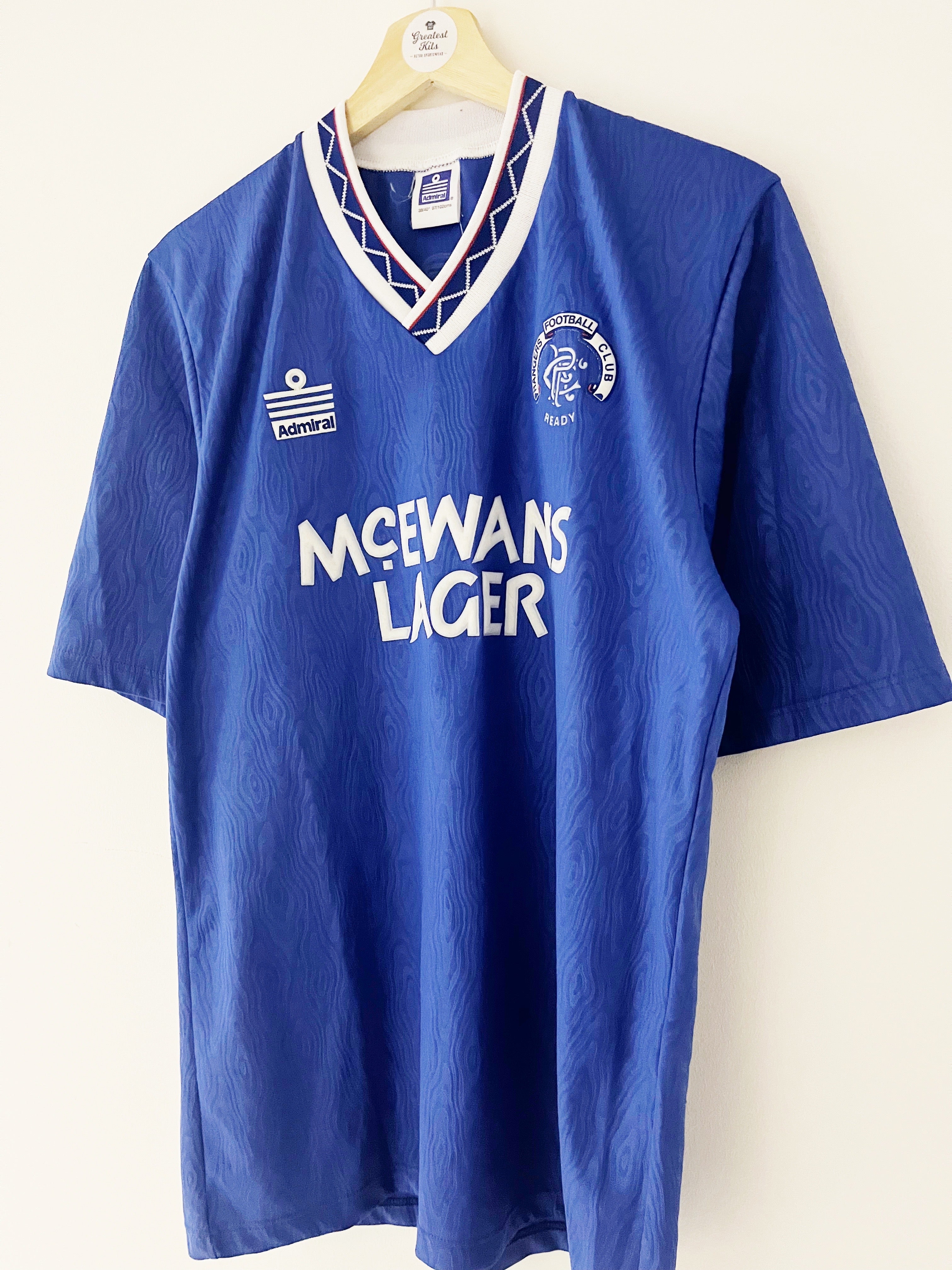 1990/92 Rangers Home Shirt (M) 9/10