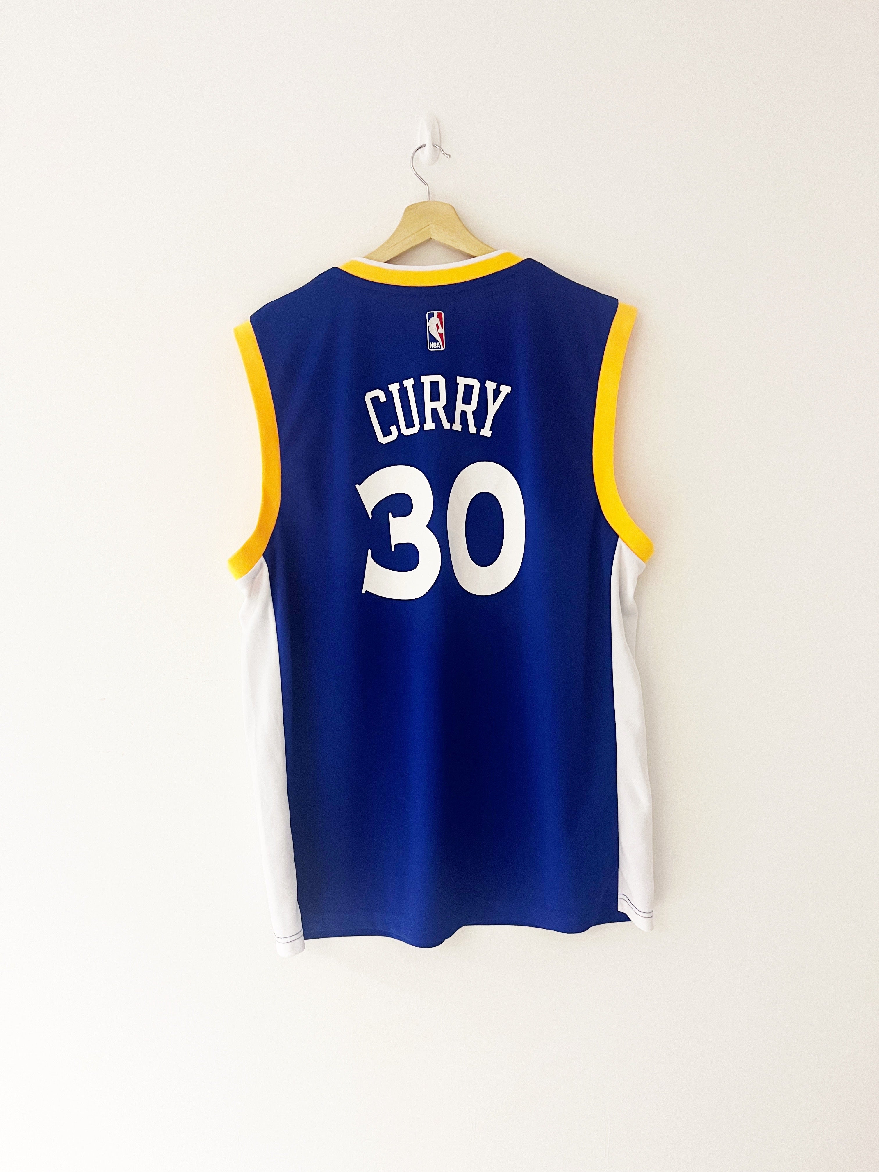 2016/17 Golden State Warriors Adidas Home Jersey Curry #30 (L) 9/10