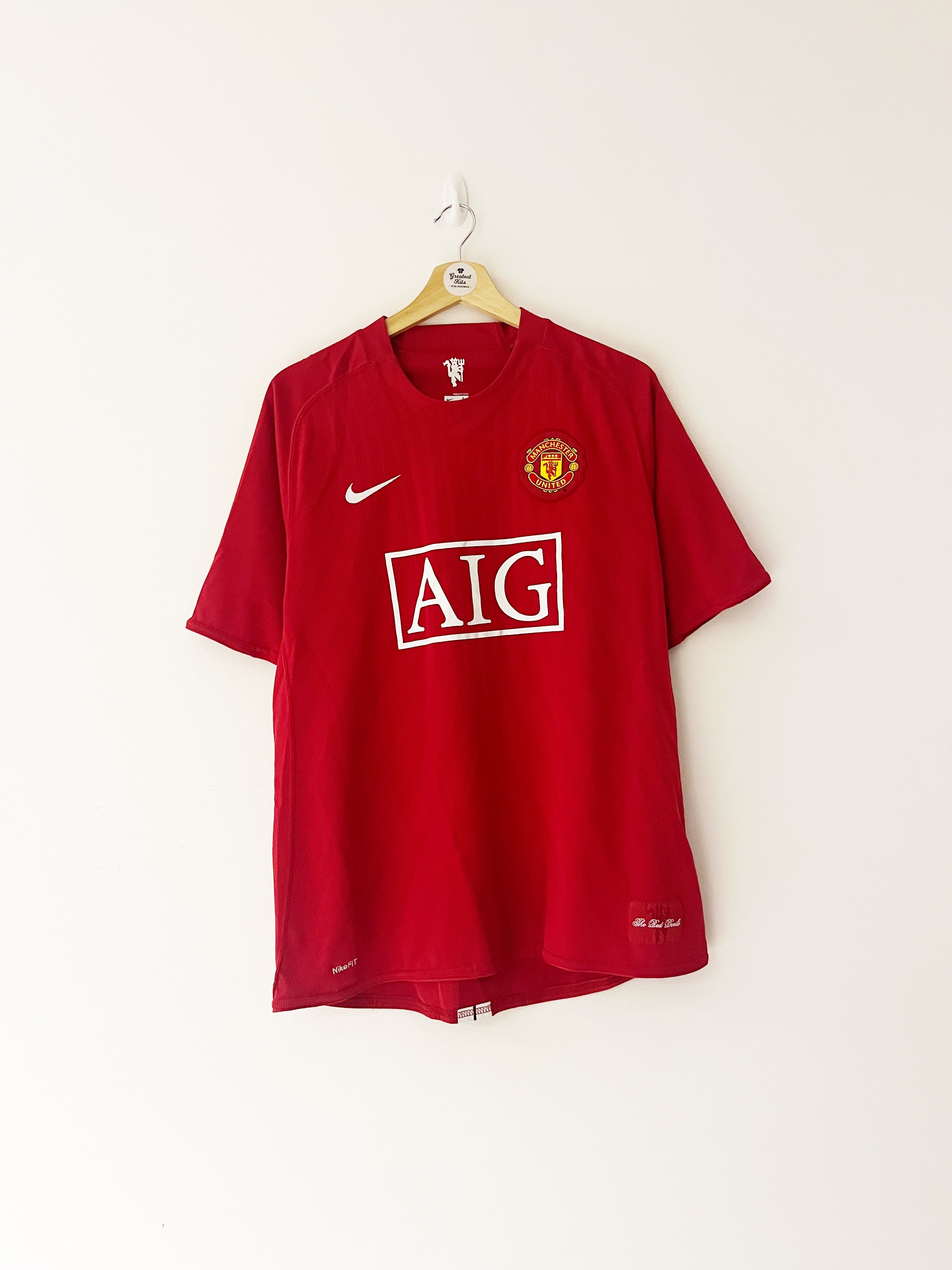 2007/09 Manchester United Home Shirt (L) 8/10