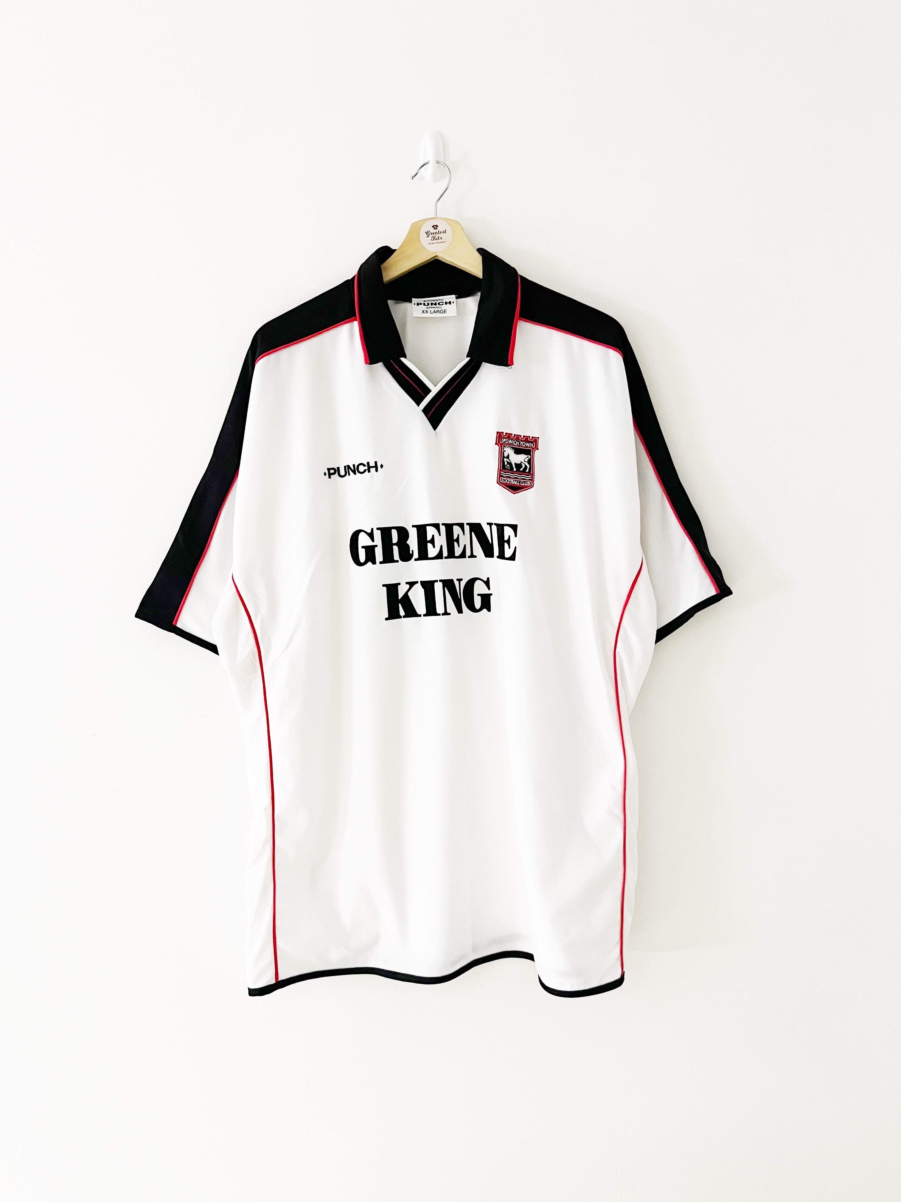2000/01 Camiseta de visitante del Ipswich Town (XXL) 9/10