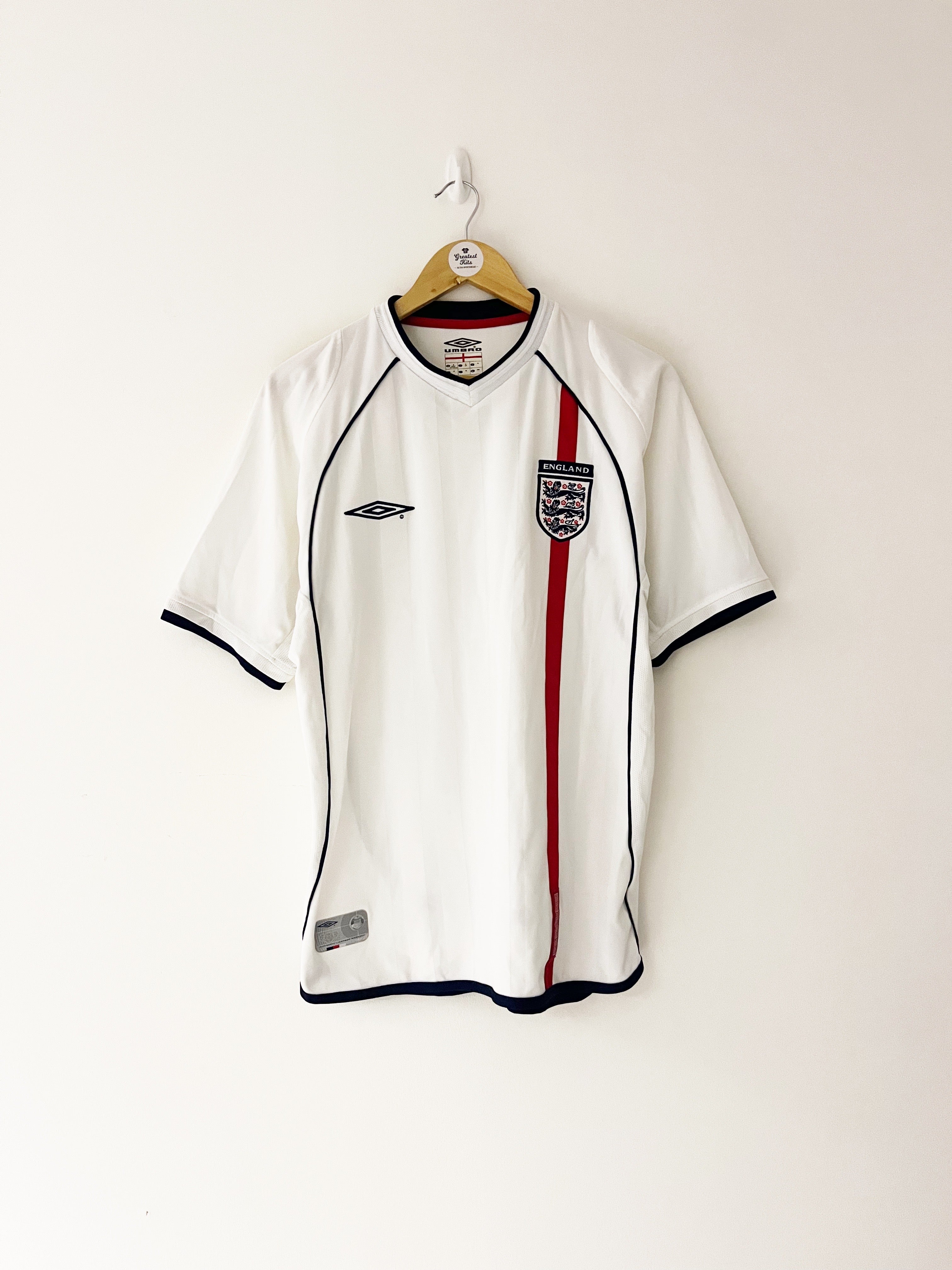 2001/03 England Home Shirt (M) 9/10