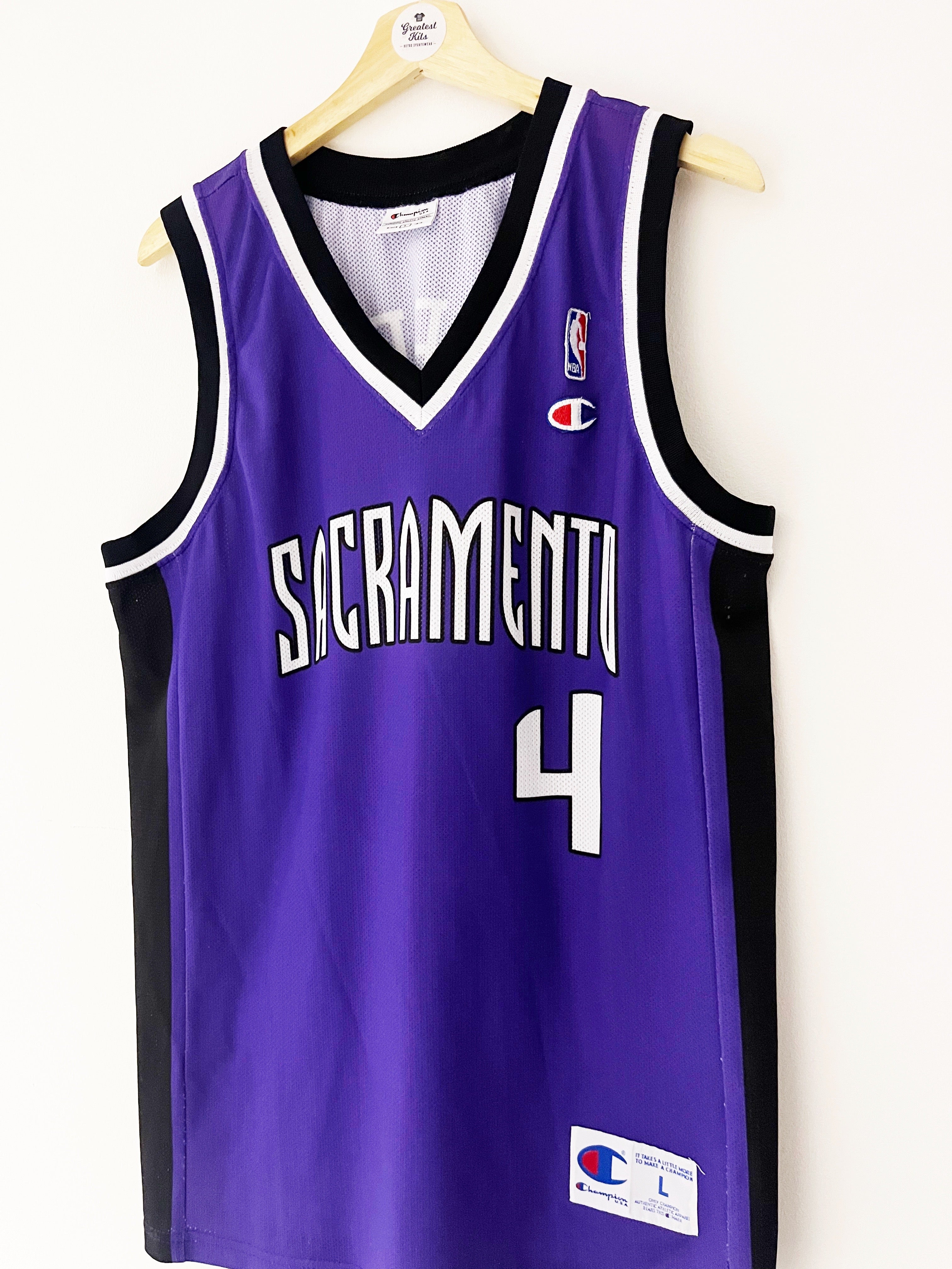 2002-05 Sacramento Kings Champion Road Jersey Webber #4 (L) 9/10