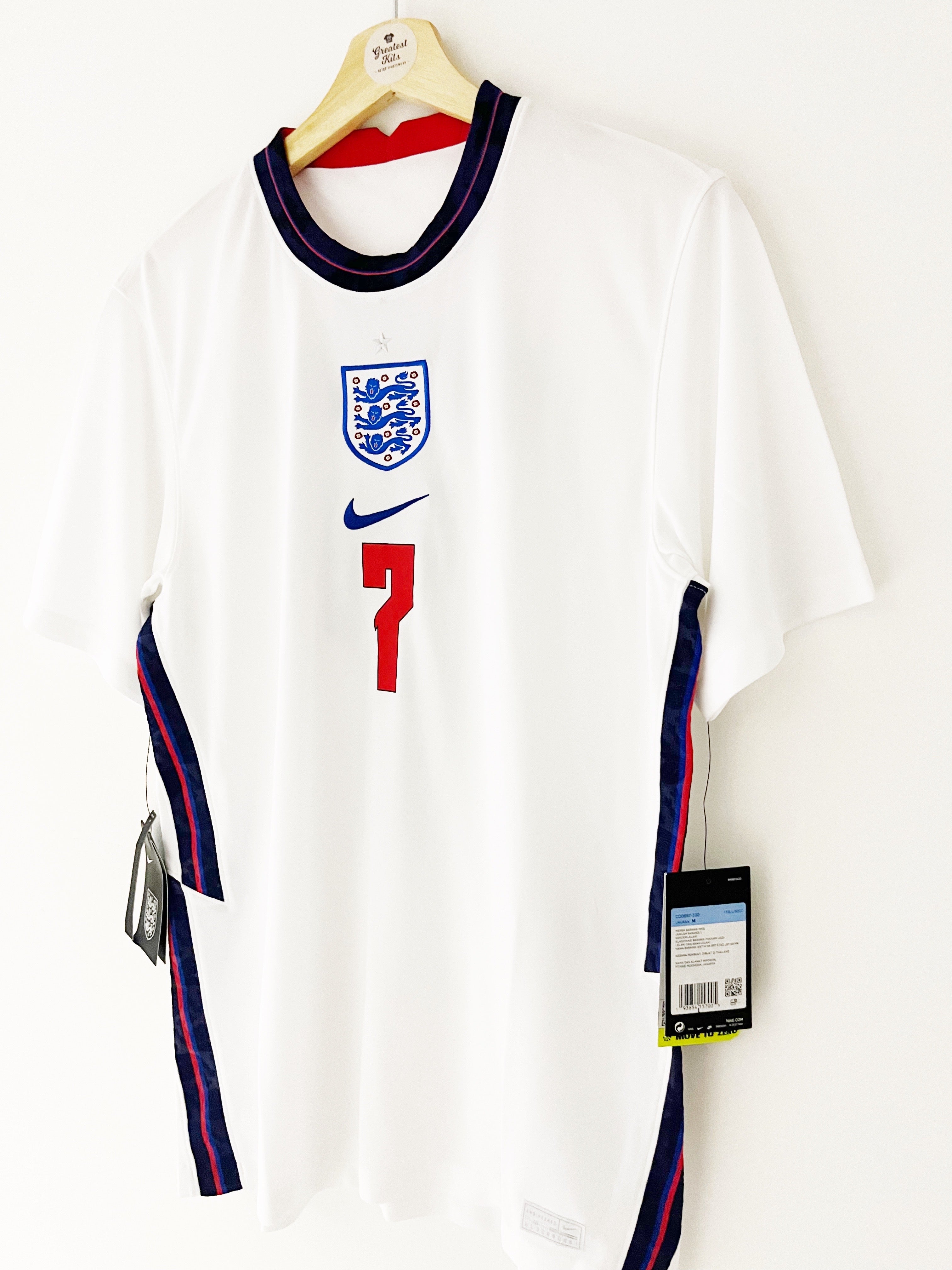 Camiseta de local de Inglaterra 2020/21 Grealish #7 (M) BNWT