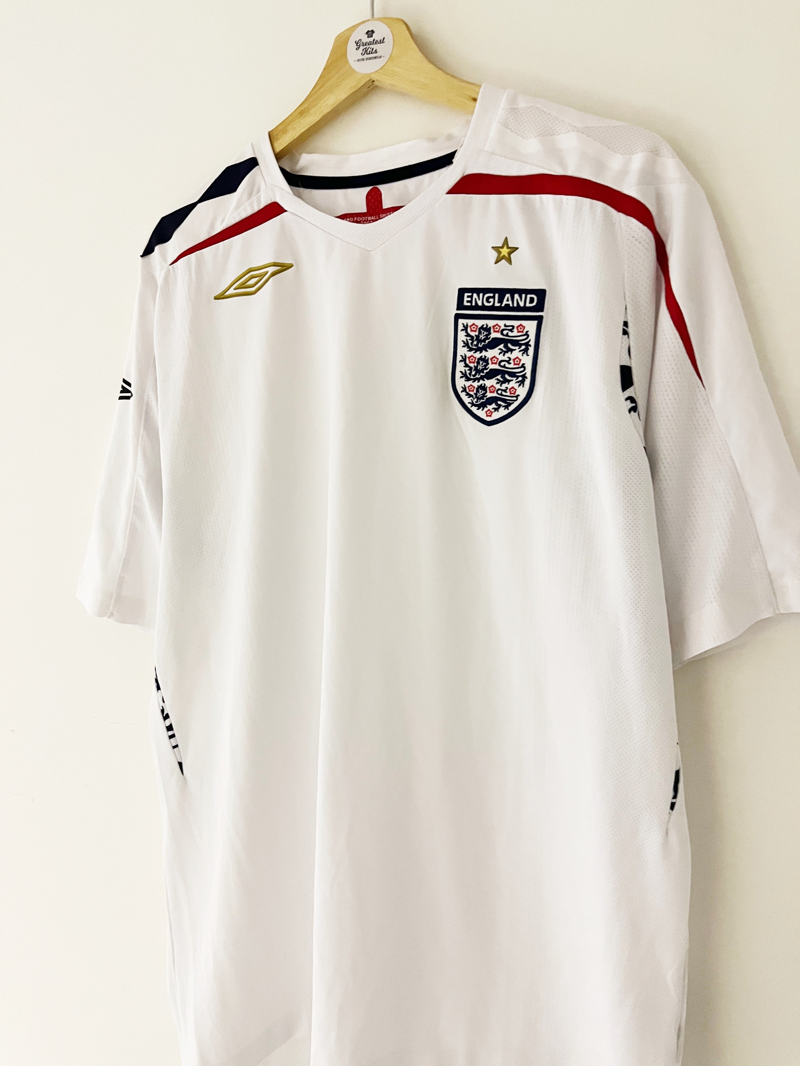 2007/09 England Home Shirt (XL) 9/10