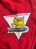 2002/04 Manchester United Home L/S Shirt (M) 9/10