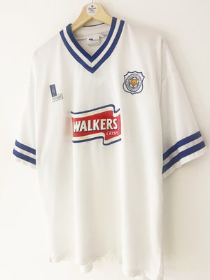 Camiseta visitante del Leicester 1996/98 n.º 14 (XL) 8,5/10 