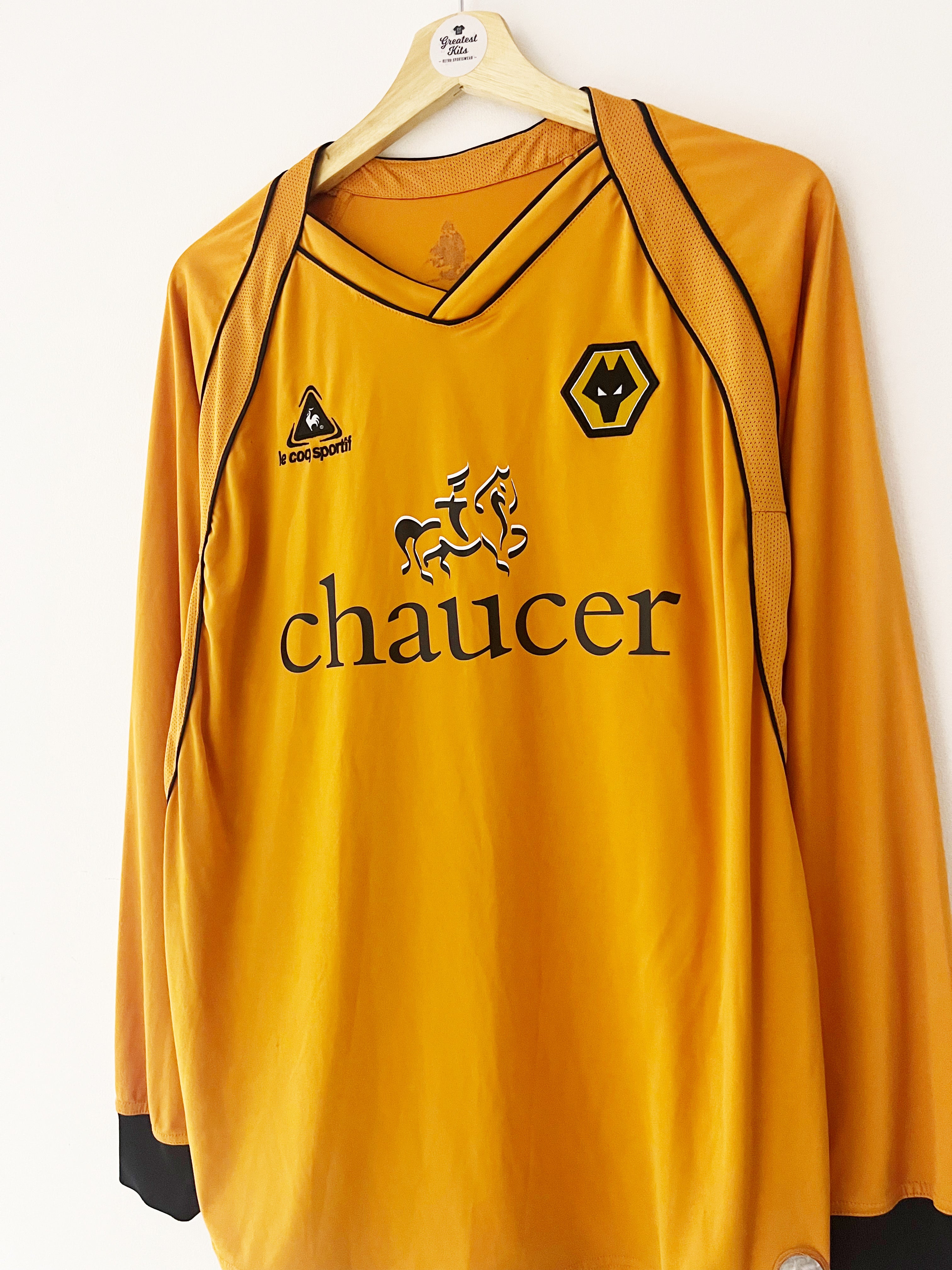 2006/08 Wolves Home L/S Shirt (XL) 9/10