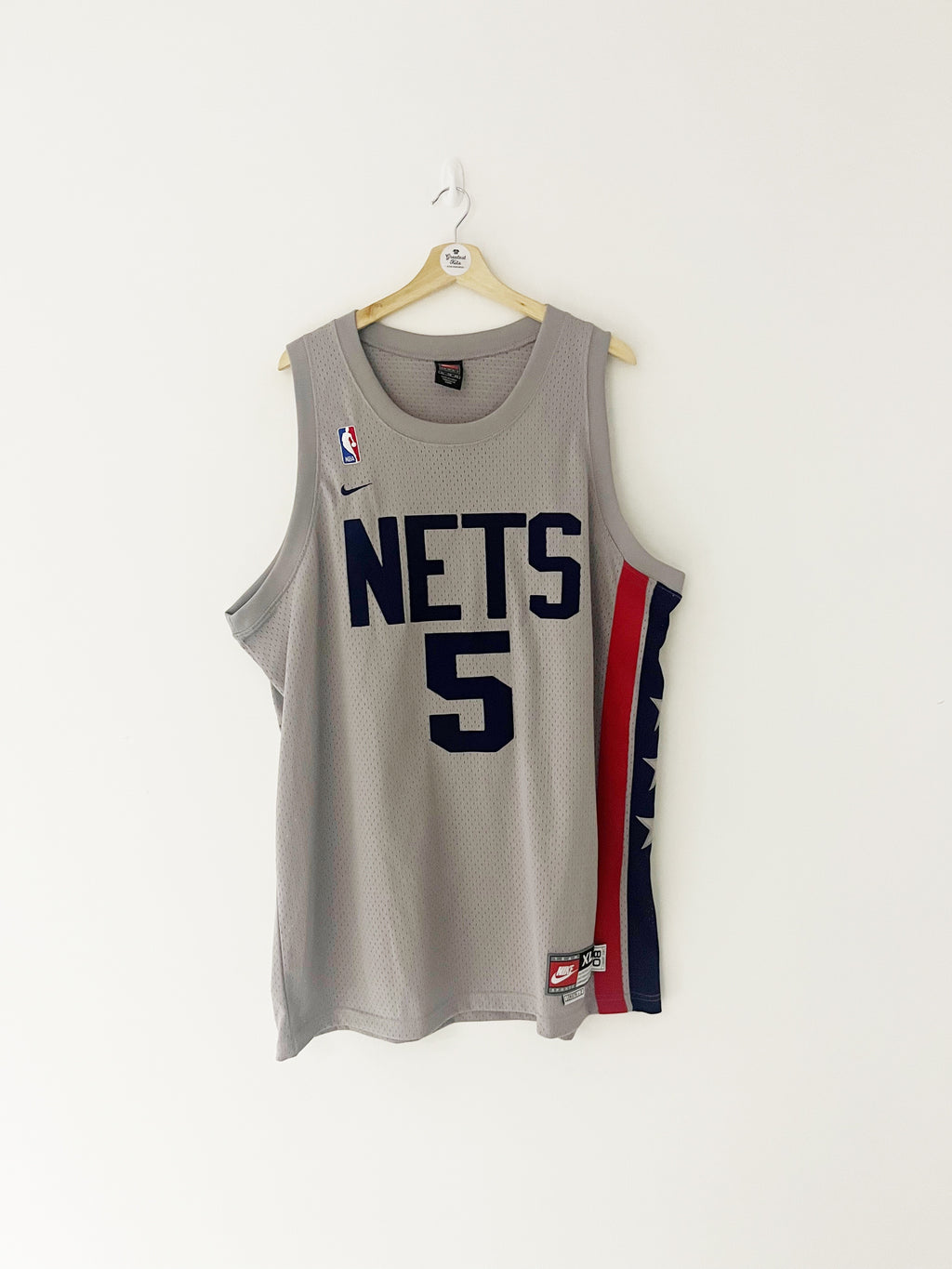 1980’s Rewind New Jersey Nets Nike Alternate Jersey Kidd #5 (XL) 9/10