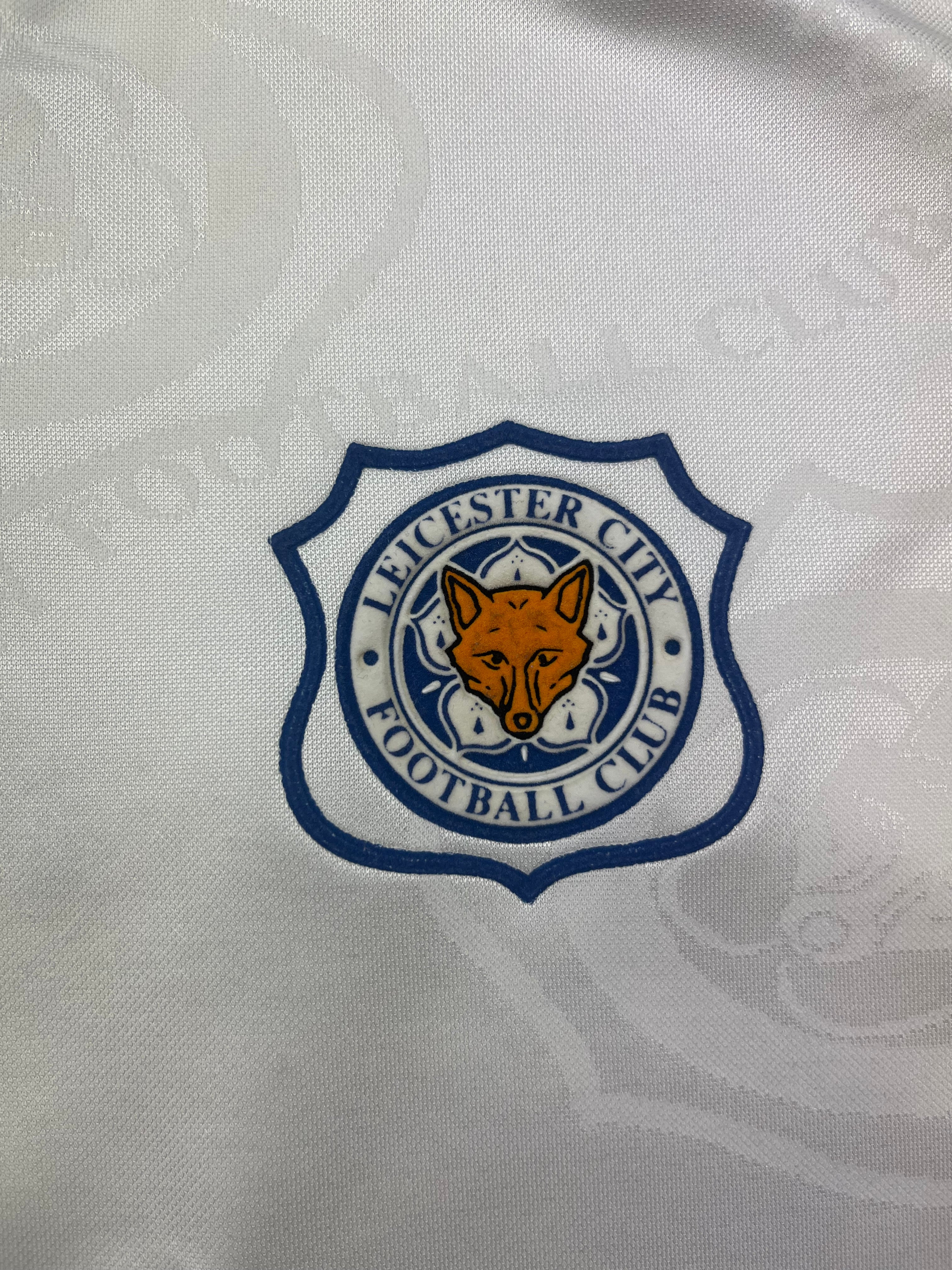 Camiseta visitante del Leicester 1996/98 n.º 14 (XL) 8,5/10 