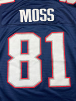 2007 New England Patriots Reebok Maillot Domicile Moss #81 (XL) 8.5/10 
