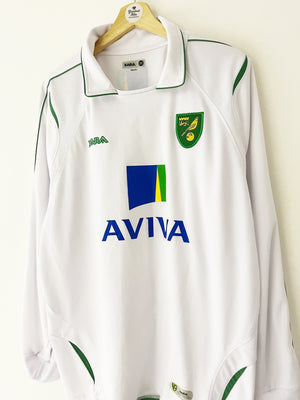 2009/11 Norwich City Away L/S Shirt (XL) 9/10