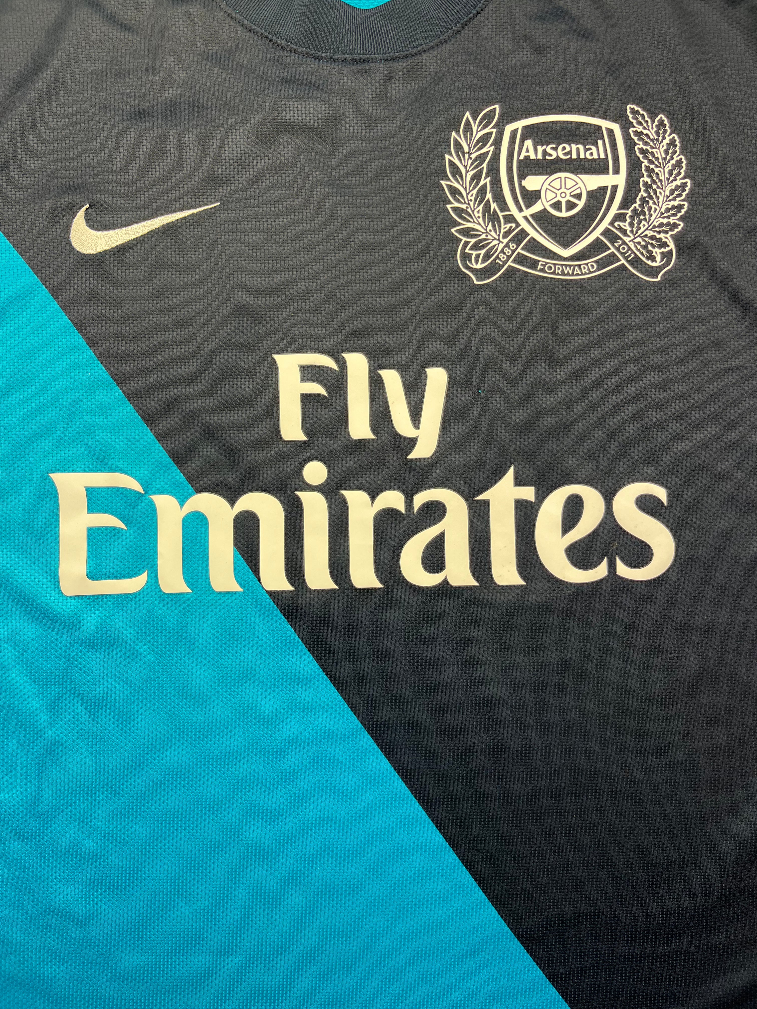 2011/12 Arsenal ‘125th Anniversary’ Away Shirt A.Santos #11 (L) 9/10