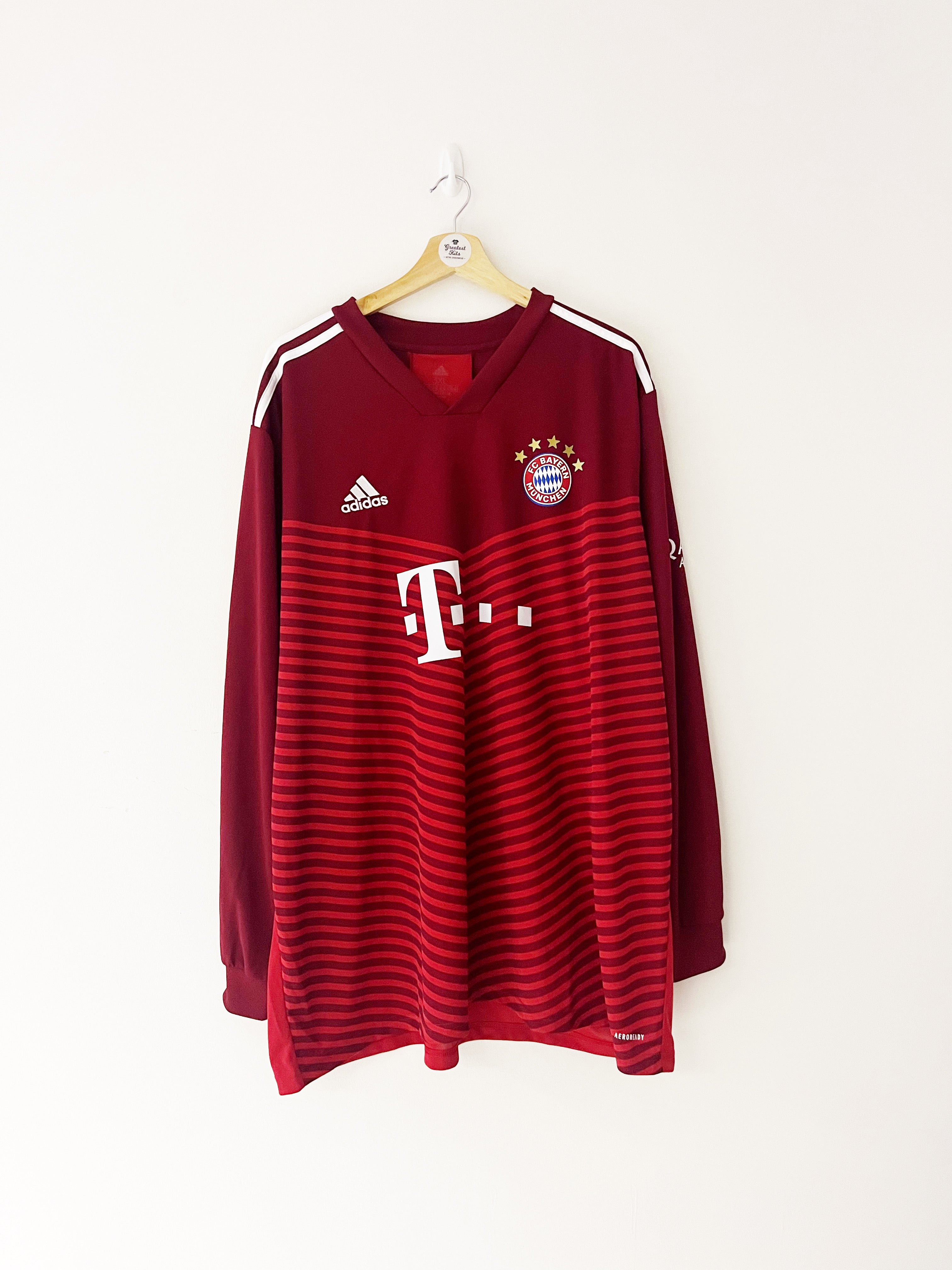 2021/22 Bayern Munich Home L/S Shirt Lewandowski #9 (3XL) 9/10