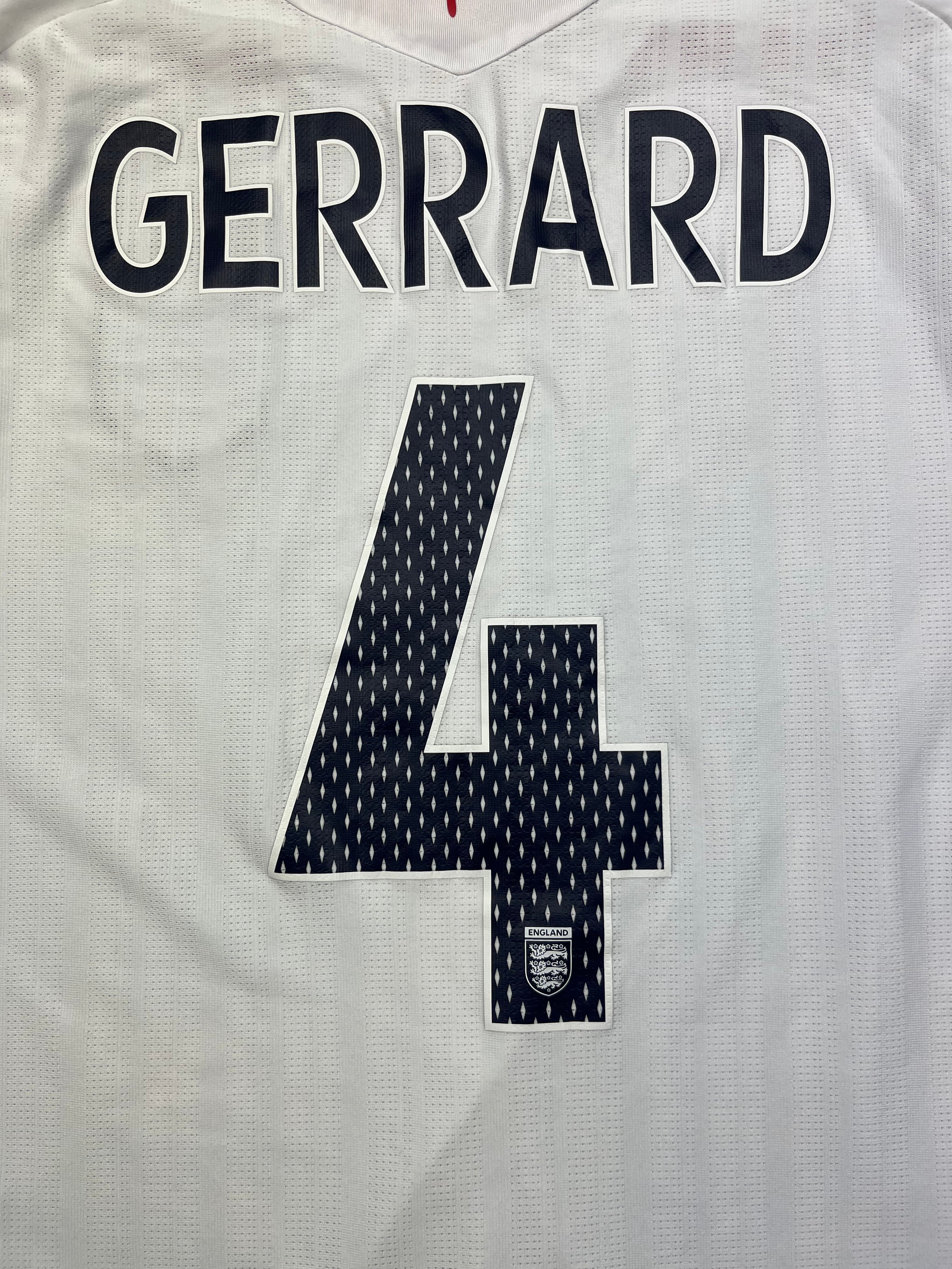 2007/09 England Home Shirt Gerrard #4 (S) 9/10