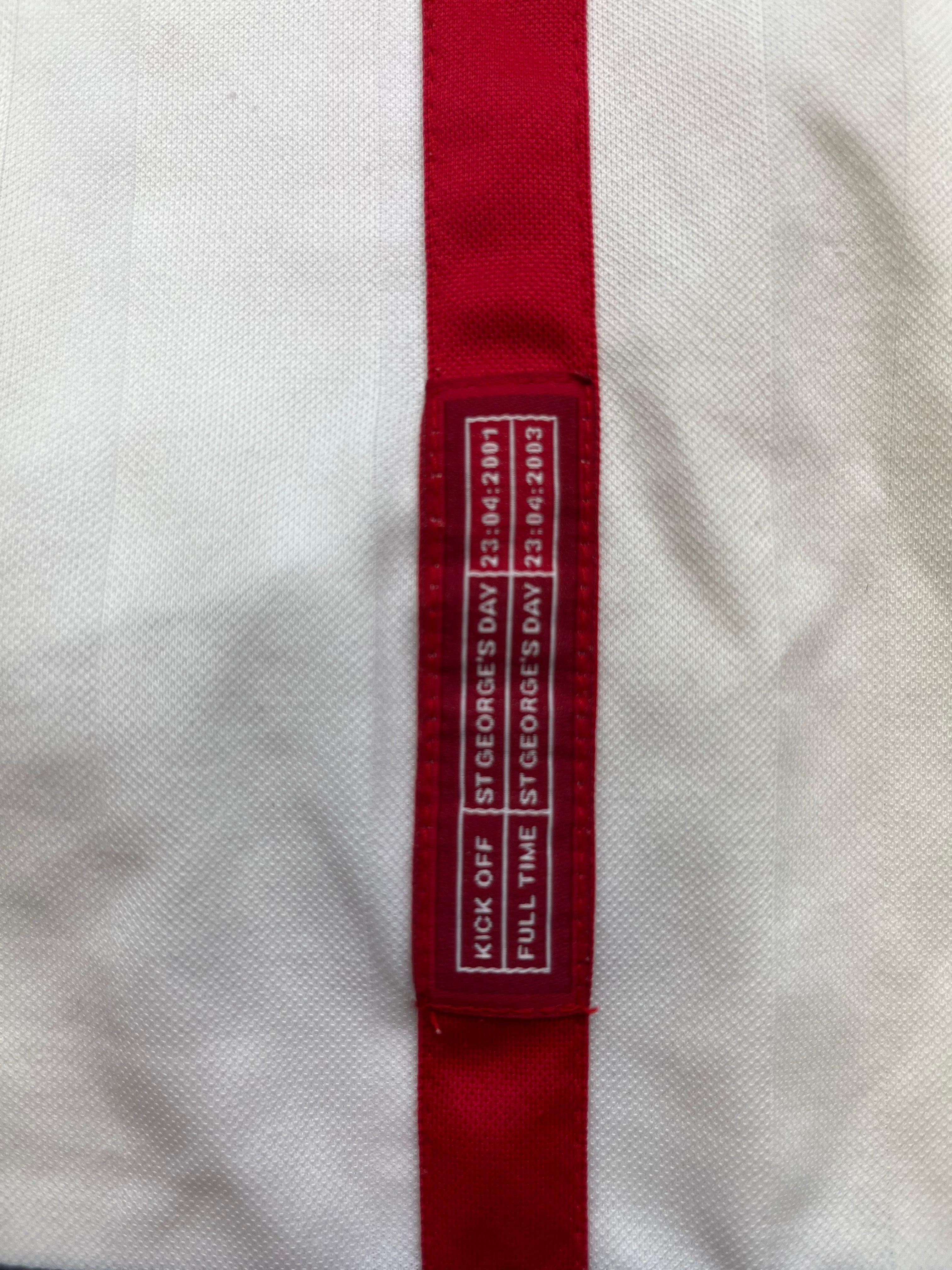 2001/03 England Home Shirt (M) 9/10