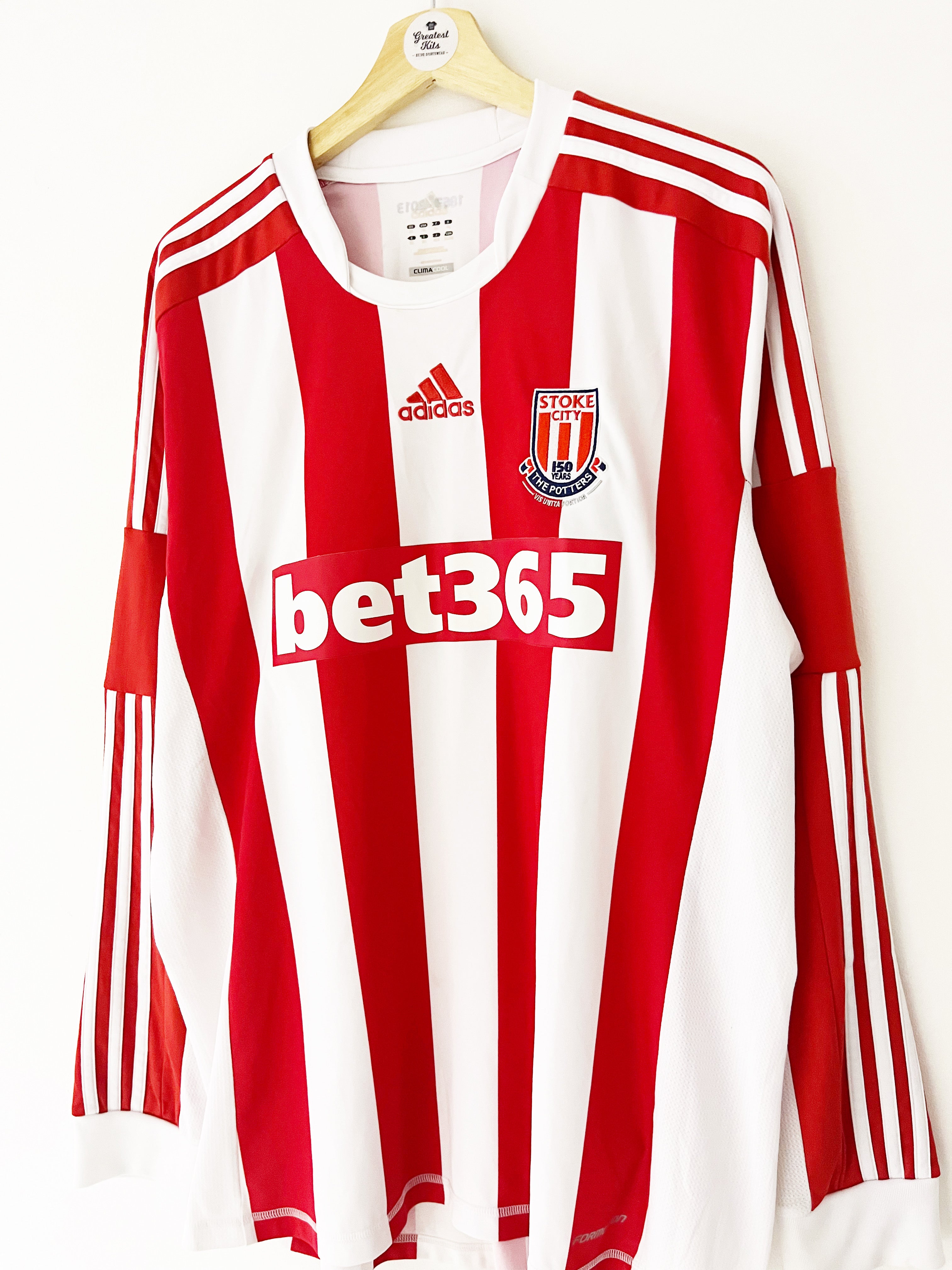 2013 14 Stoke City 150 Years Home L S Shirt XL 9 10 Greatest Kits