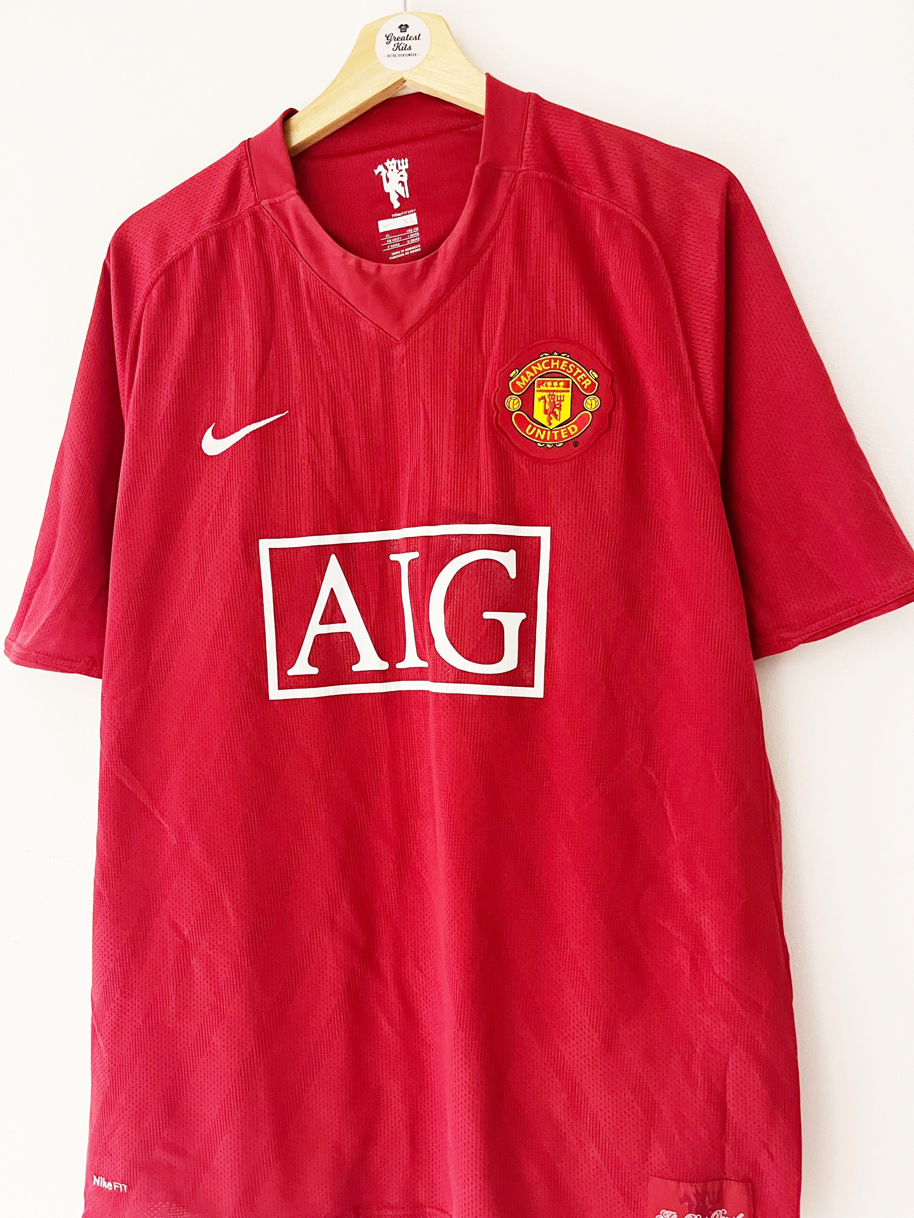 2007/09 Manchester United Home Shirt (XL) 7/10