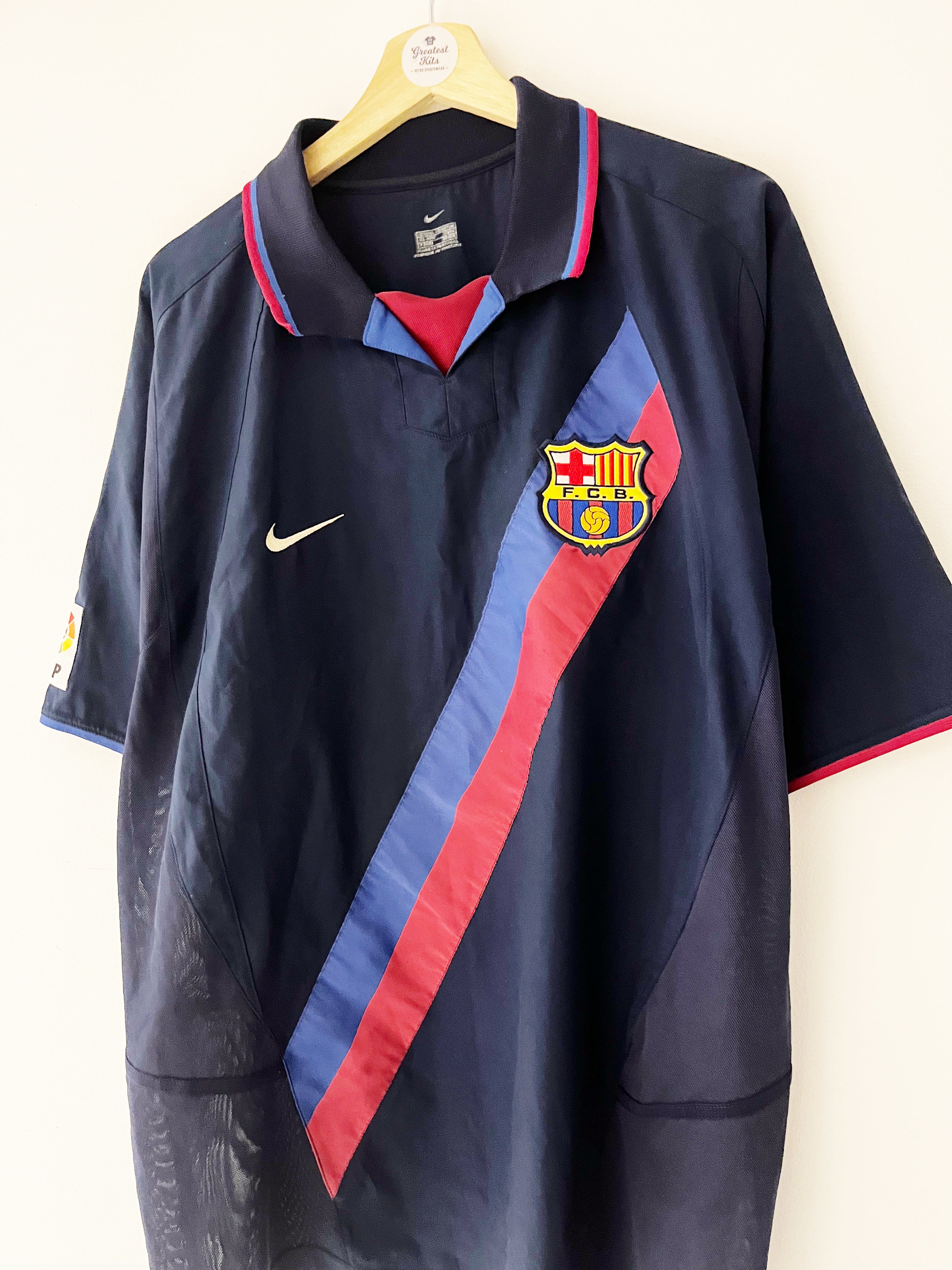 2002/04 Barcelona Away Shirt (XL) 9/10