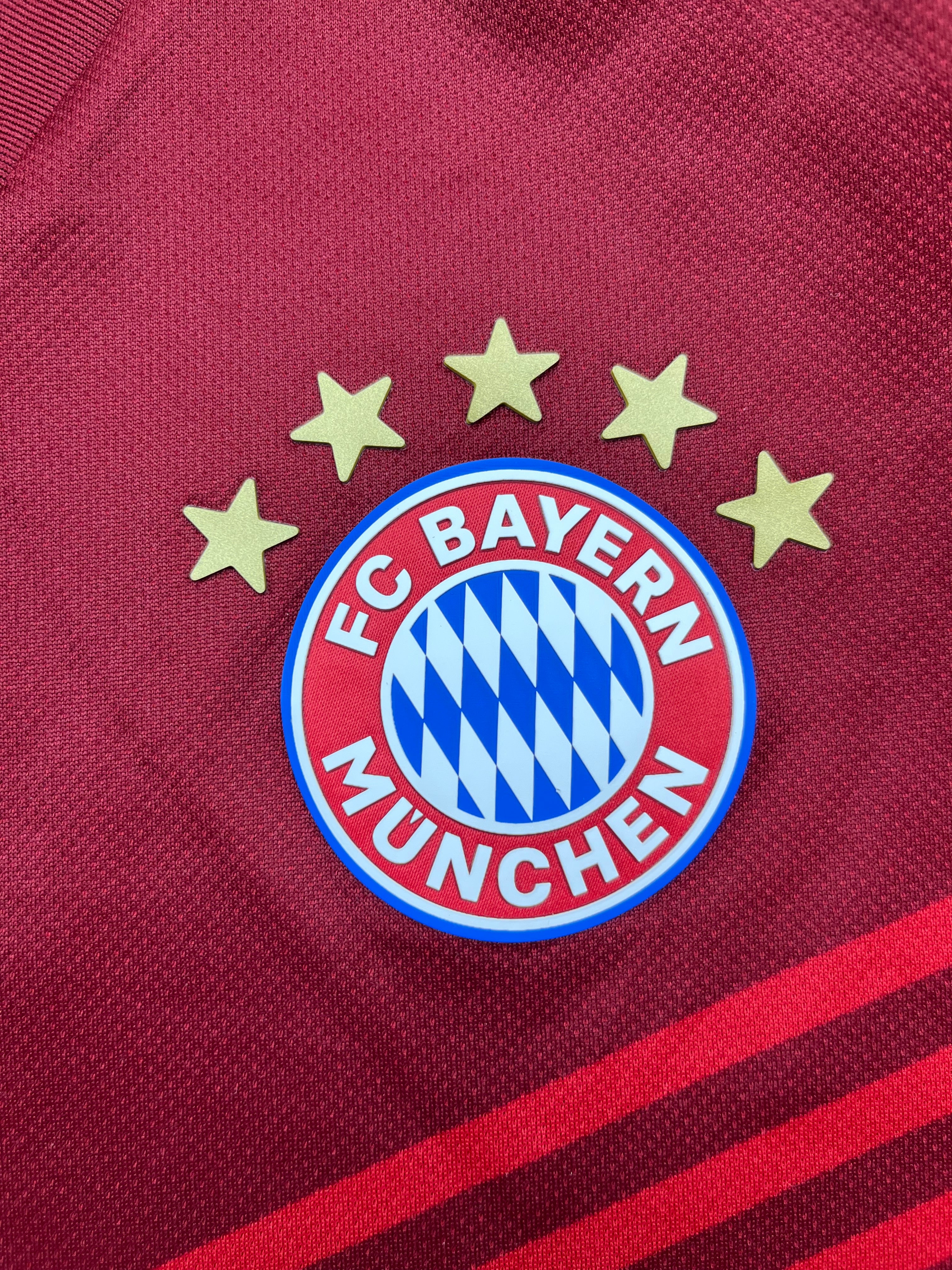 2021/22 Bayern Munich Home L/S Shirt Lewandowski #9 (M) 9/10