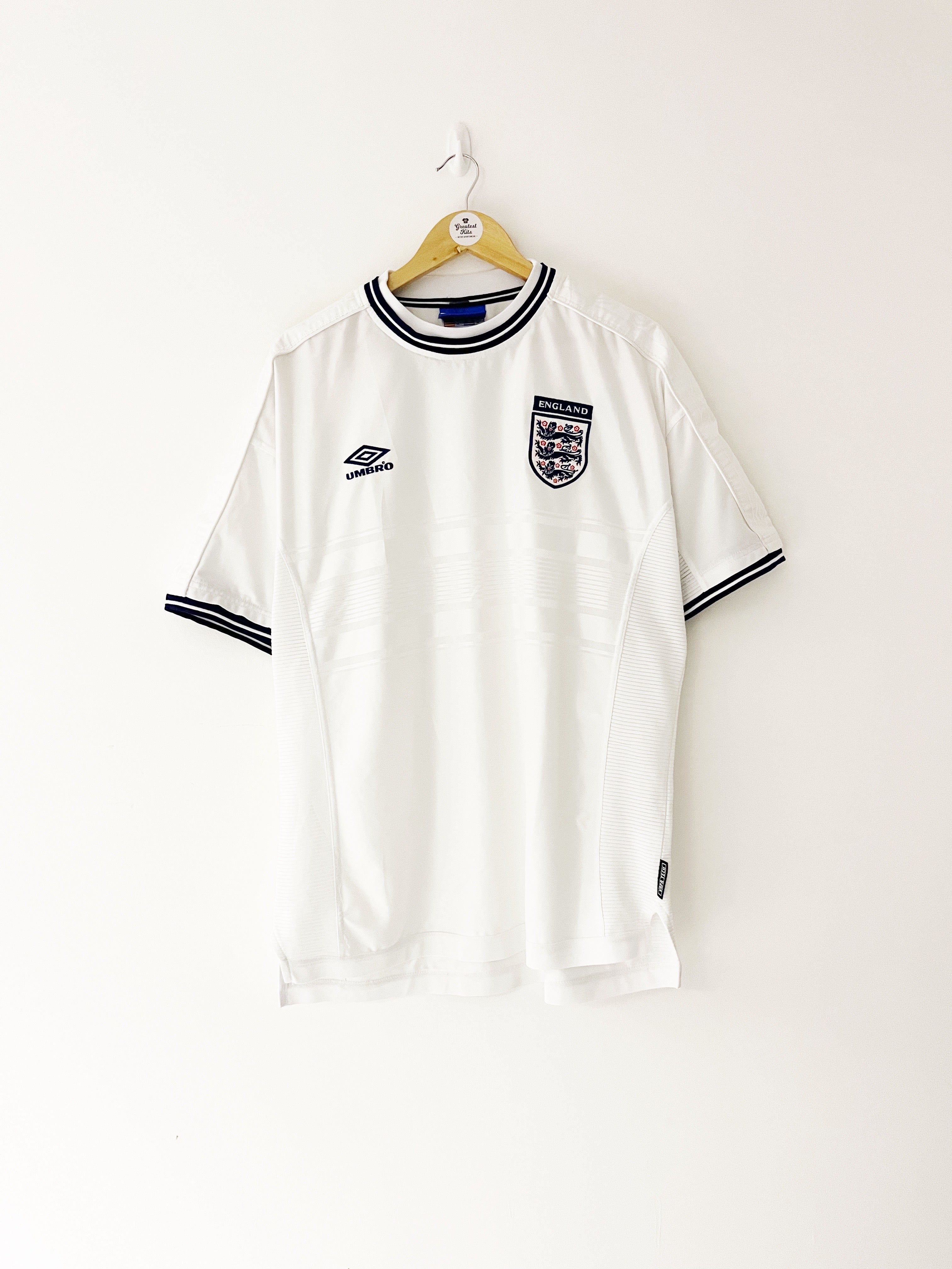 1999/01 England Home Shirt (XL) 9/10
