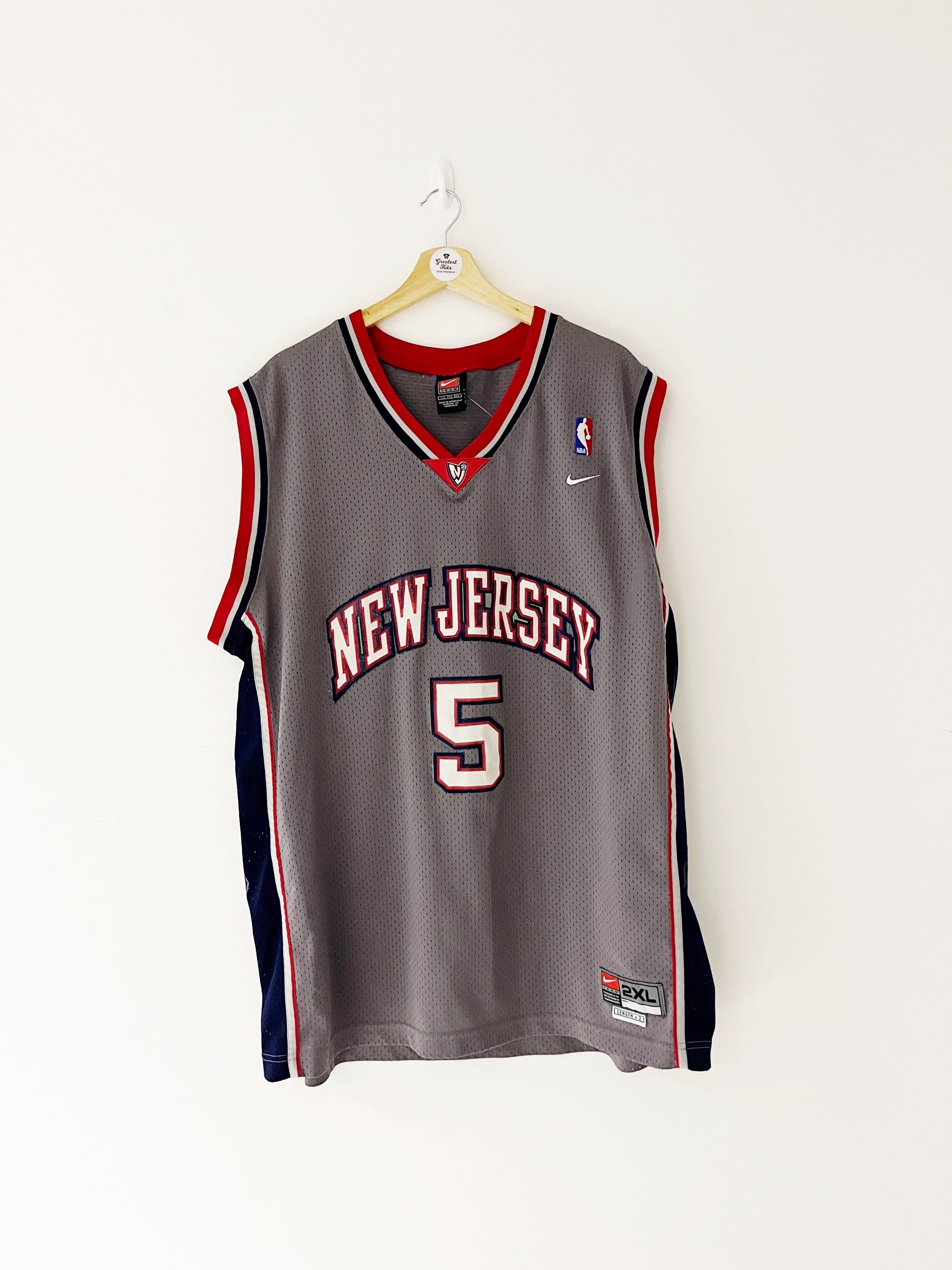 2002 New Jersey Nets Nike Alternate Jersey Kidd #5 (2XL) 9/10