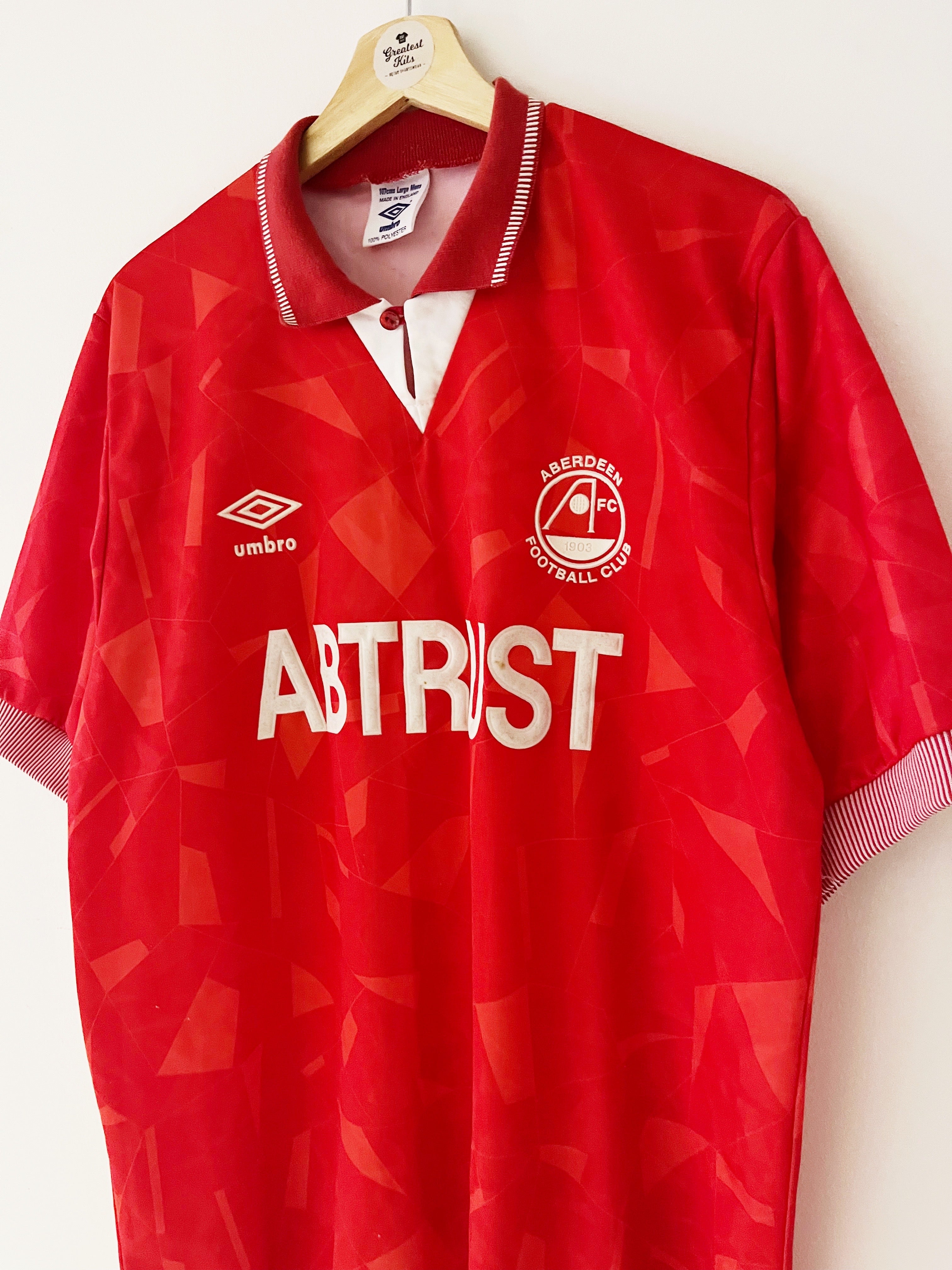 1990/92 Aberdeen Home Shirt (L) 8.5/10