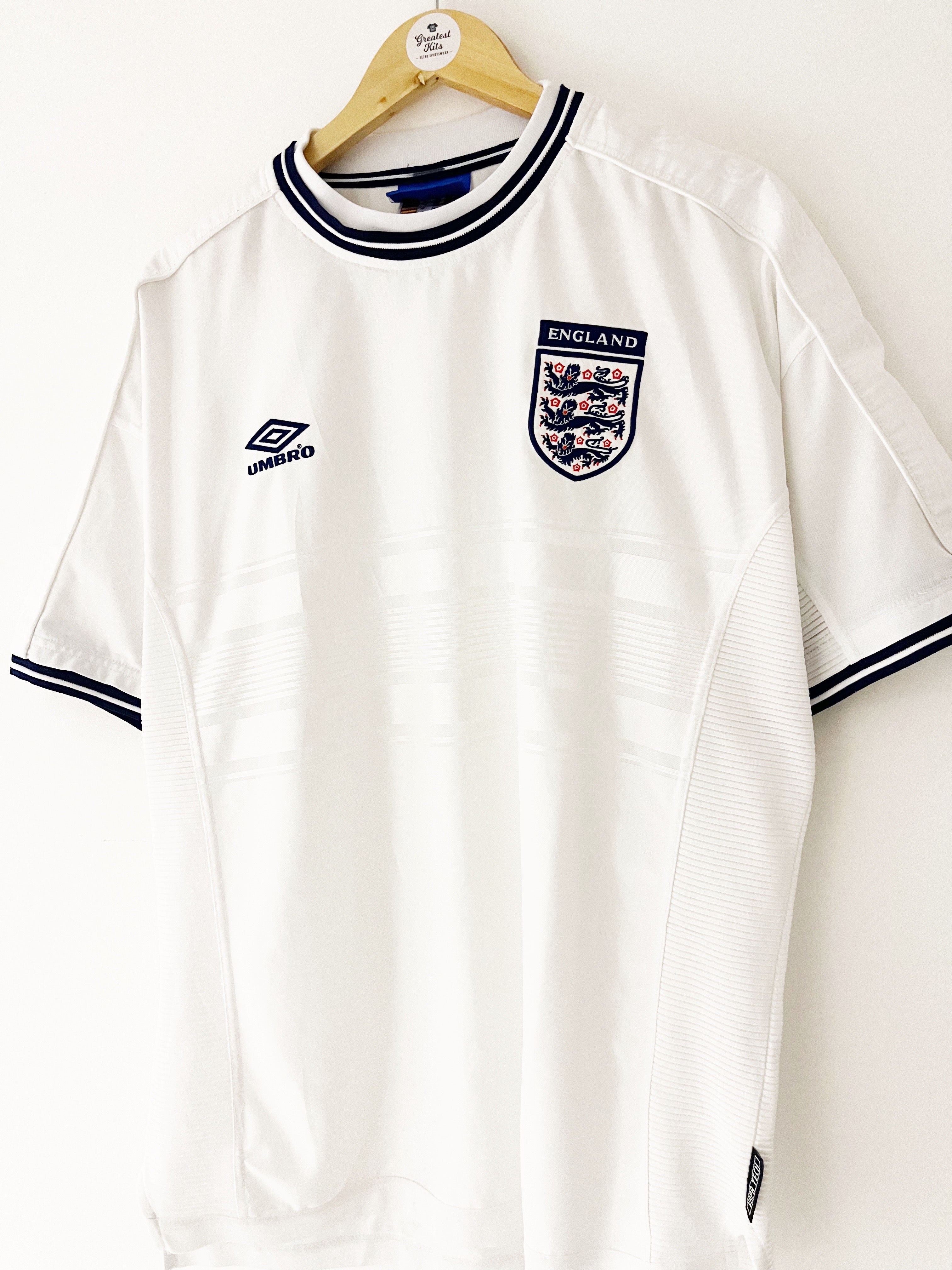 1999/01 England Home Shirt (XL) 9/10