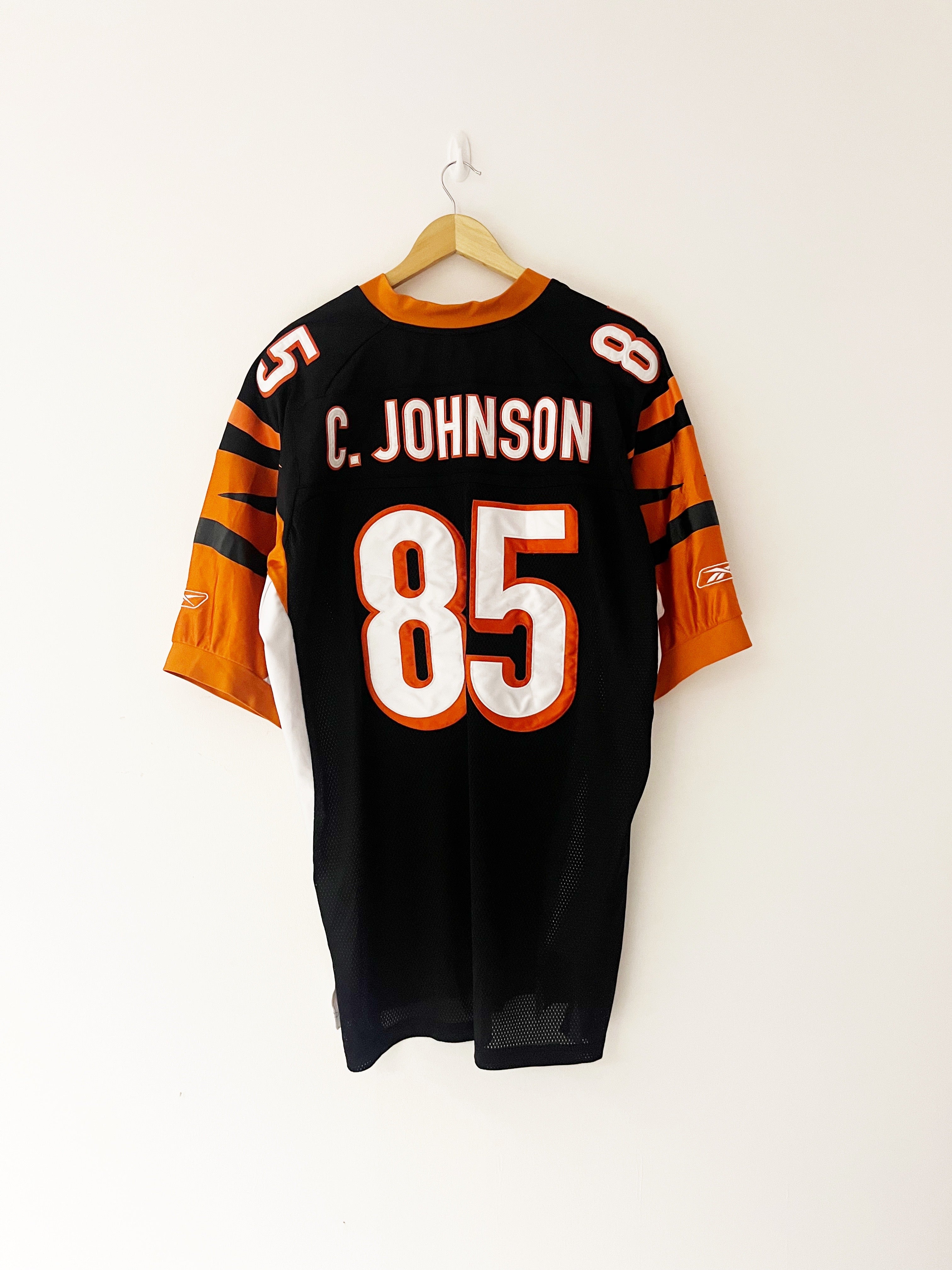 2007 Cincinnati Bengals On Field Reebok Home Shirt C.Johnson #85 (XXL) 9/10
