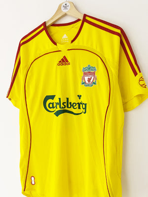 Camiseta visitante del Liverpool 2006/07 Gerrard n.º 8 (M) 8,5/10