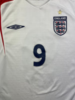 2005/07 England Home Shirt Rooney #9 (S) 9/10