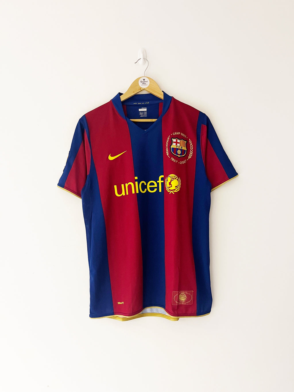 2007/08 Barcelona Home Shirt (M) 9/10