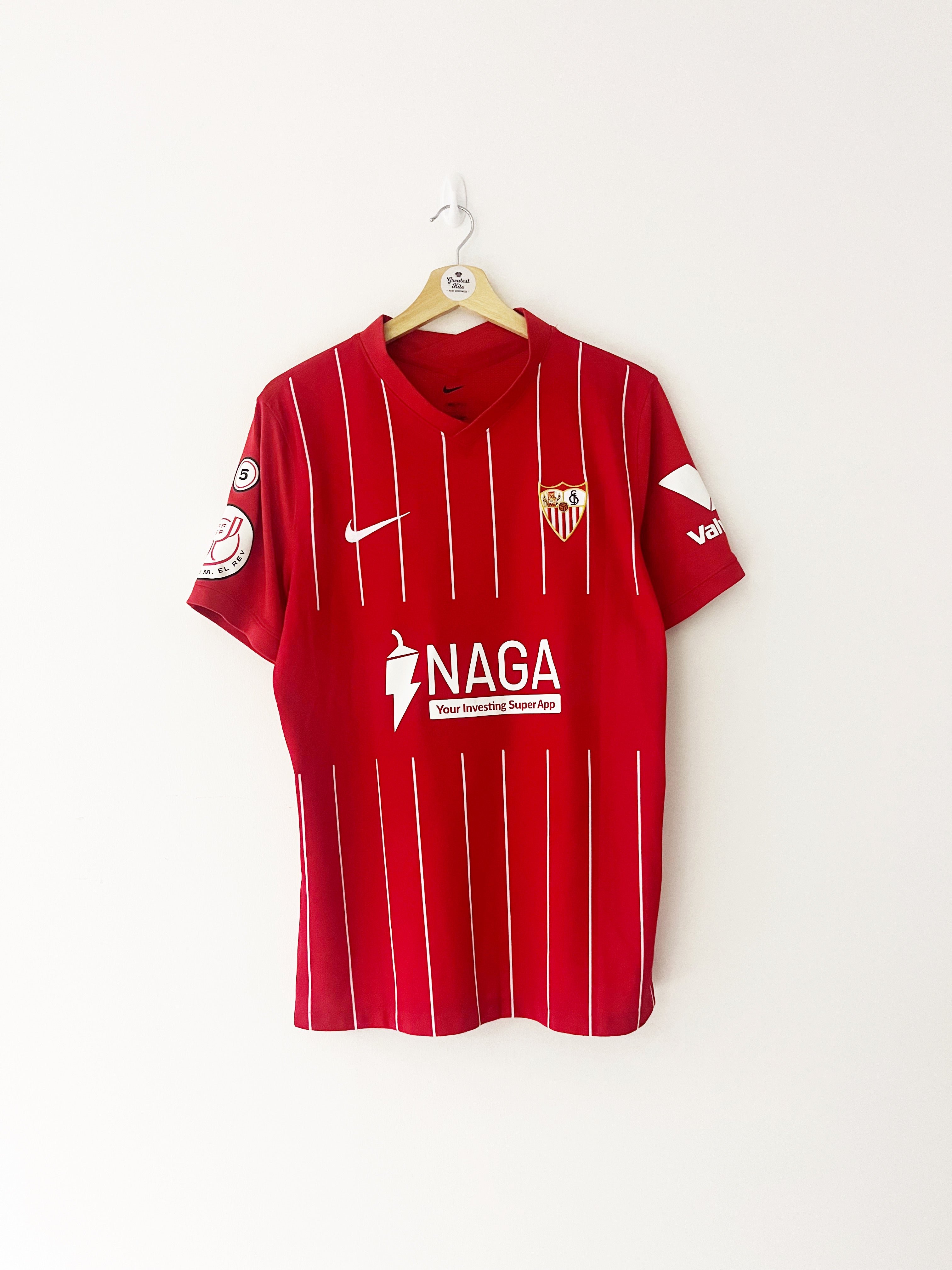 2021/22 Sevilla *Player Issue* Home Shirt Juanlu #32 (L) 8.5/10