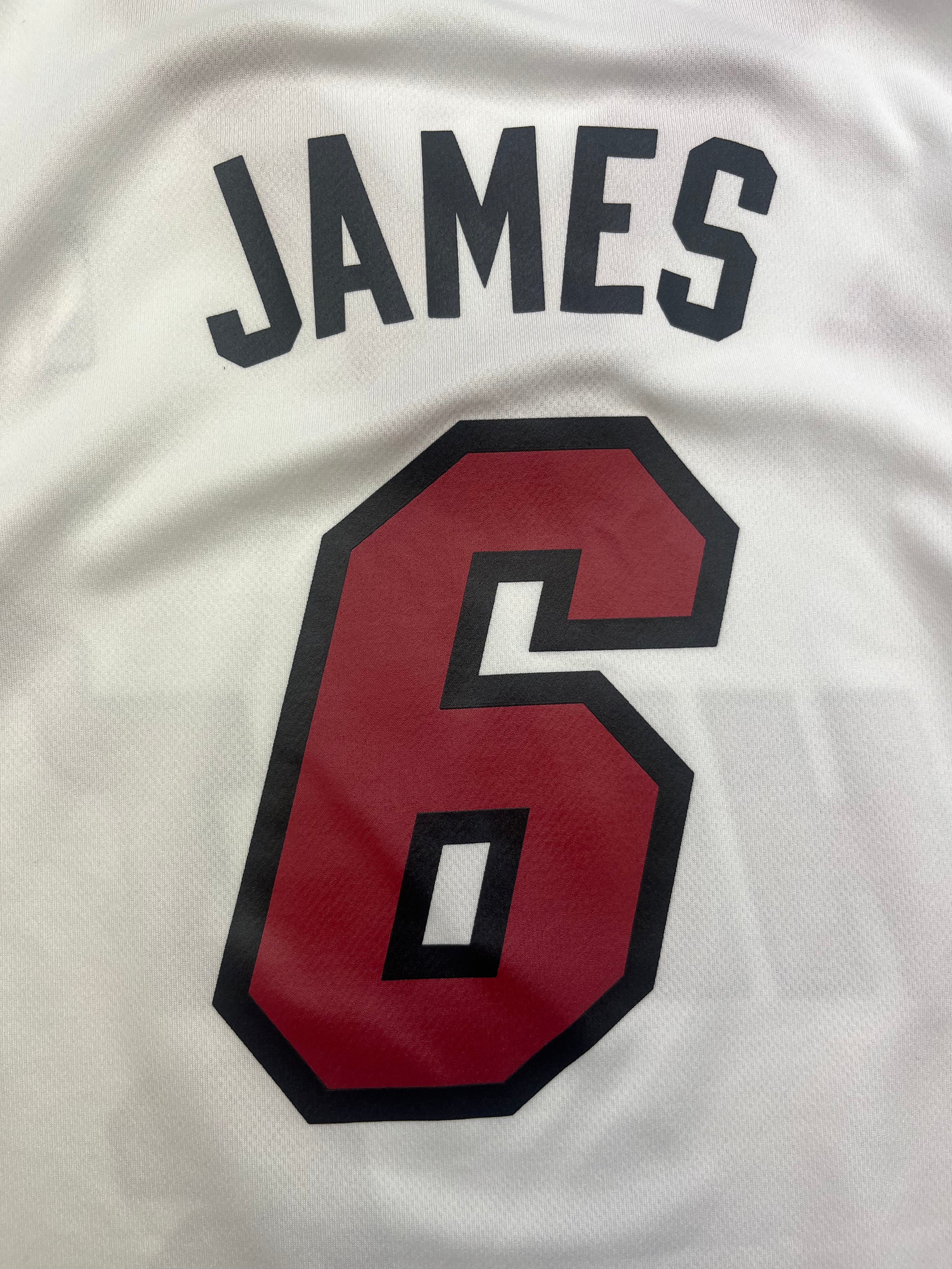 2010-12 Miami Heat Adidas Home Jersey James #6 (S) 9/10