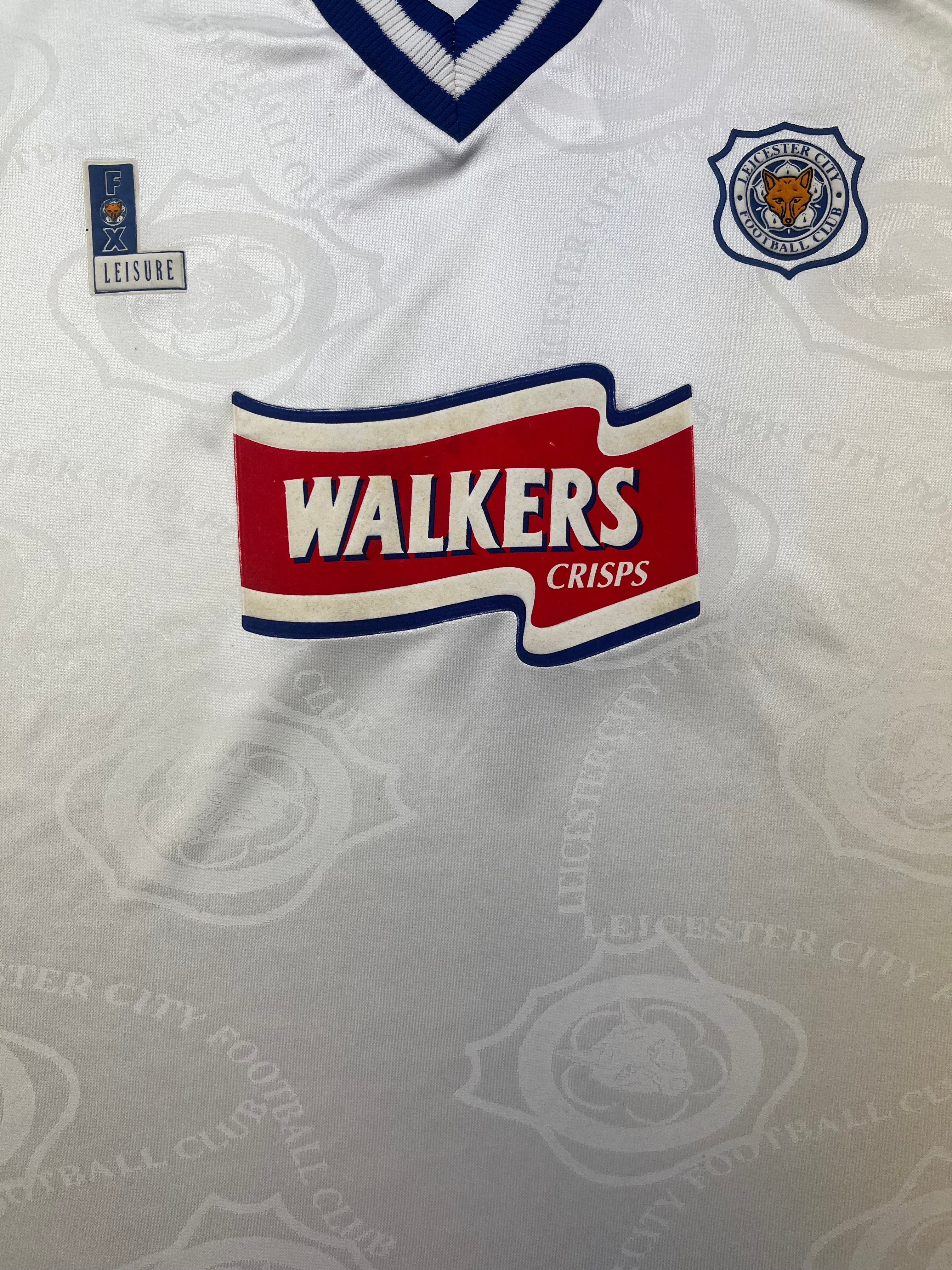 Camiseta visitante del Leicester 1996/98 n.º 14 (XL) 8,5/10 