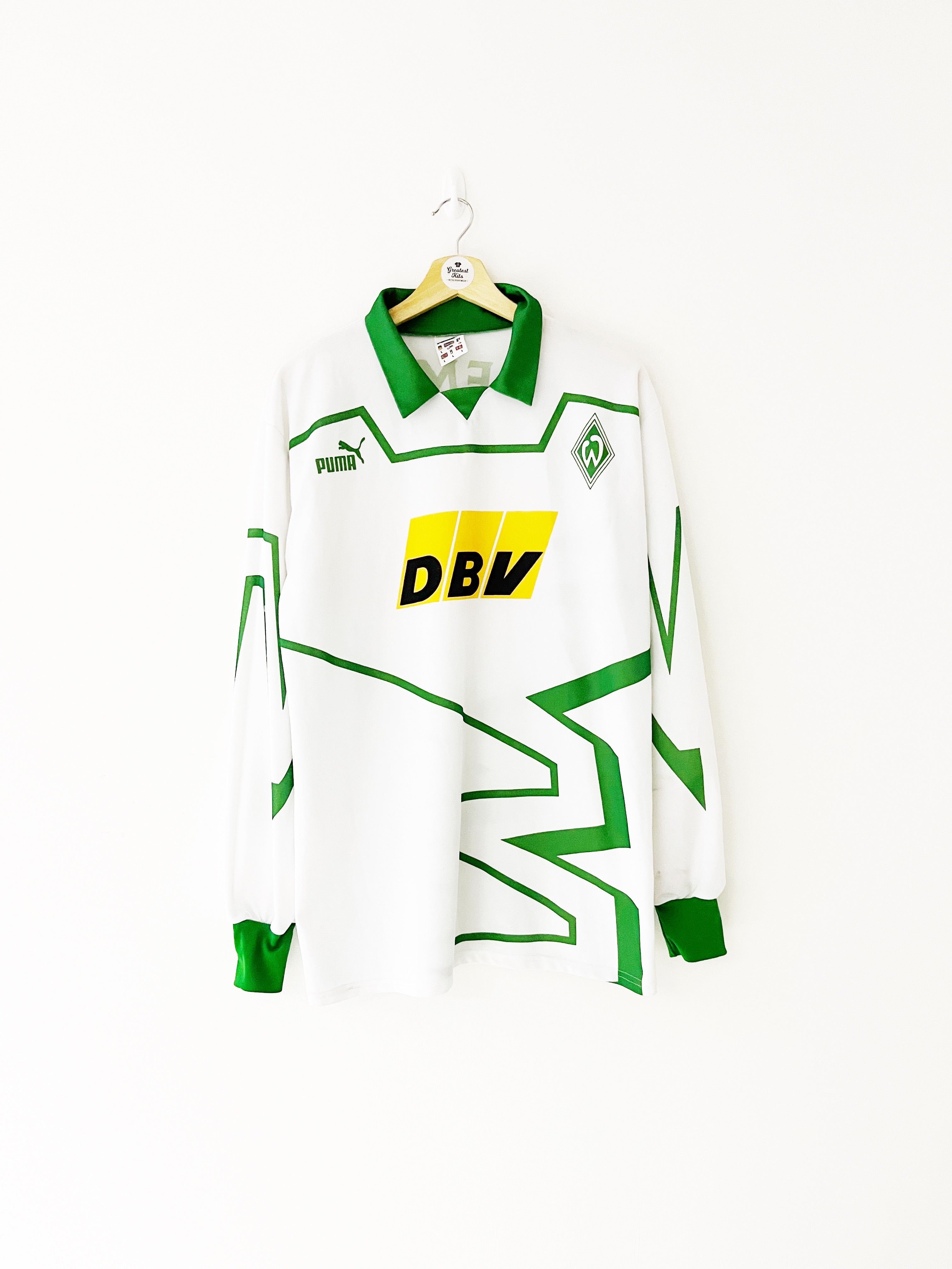 1993/94 Werder Bremen Home L/S Shirt (L) 7.5/10