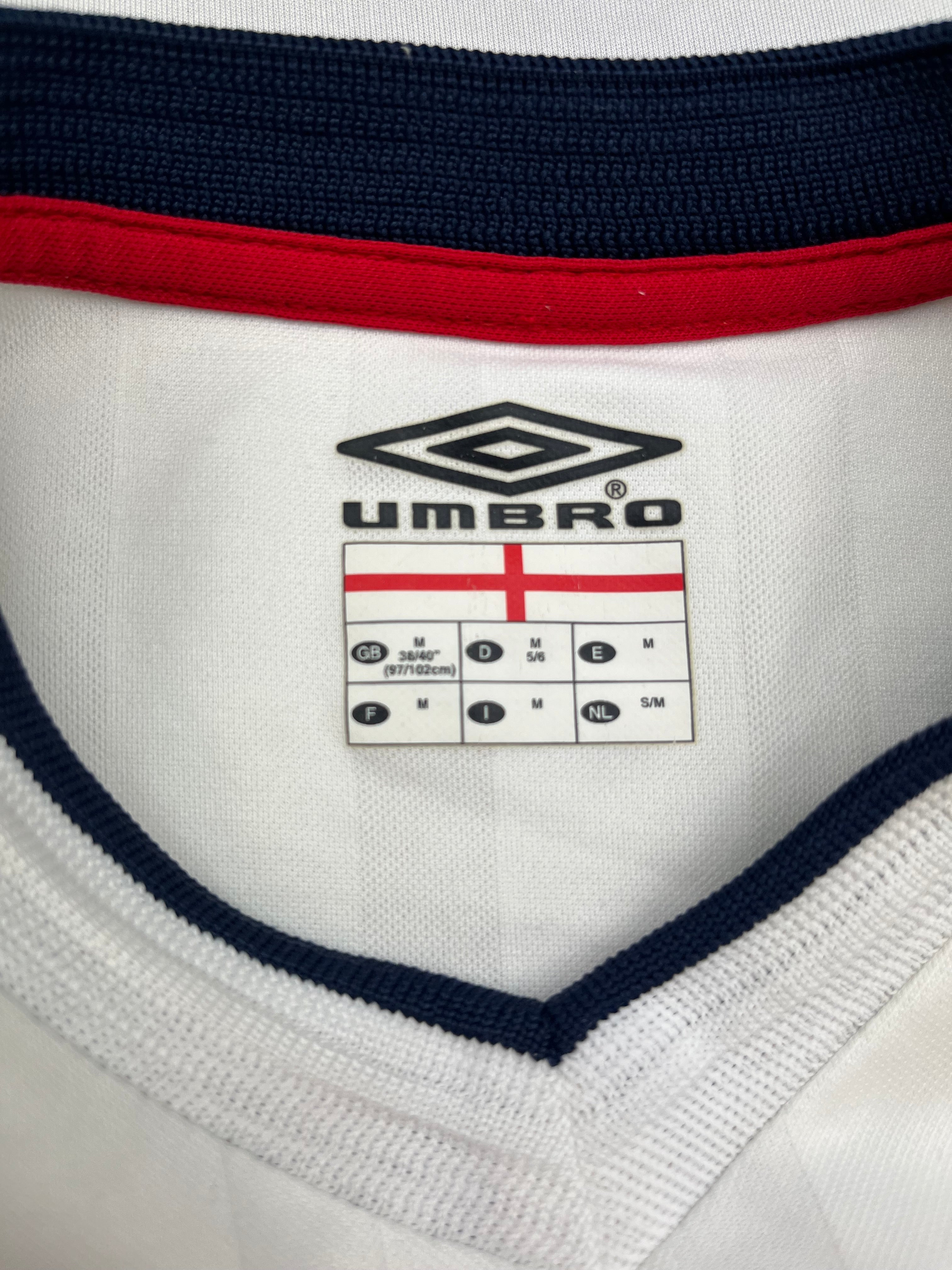 2001/03 England Home Shirt (M) 9/10