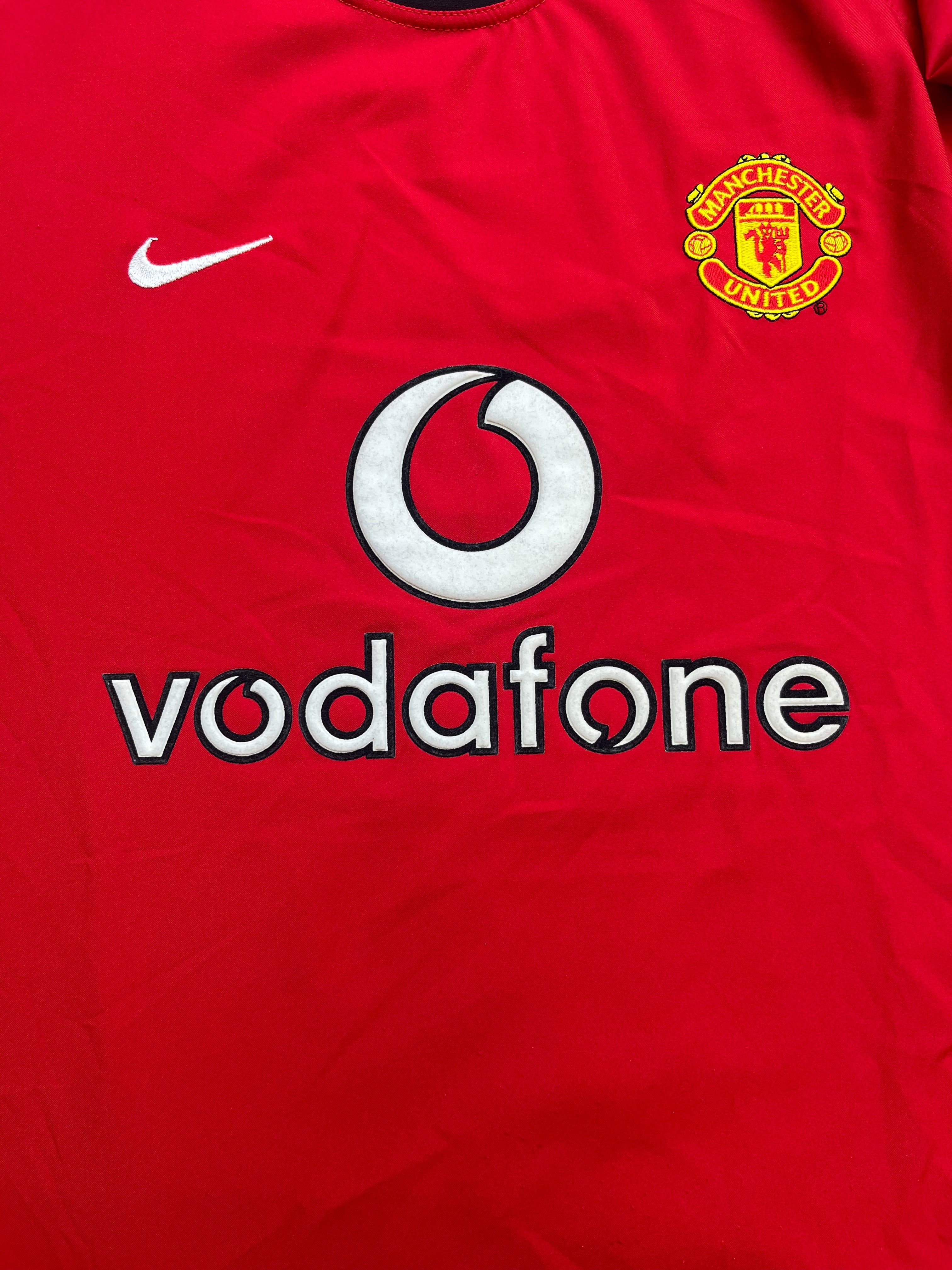 2002/04 Manchester United Home L/S Shirt (M) 9/10