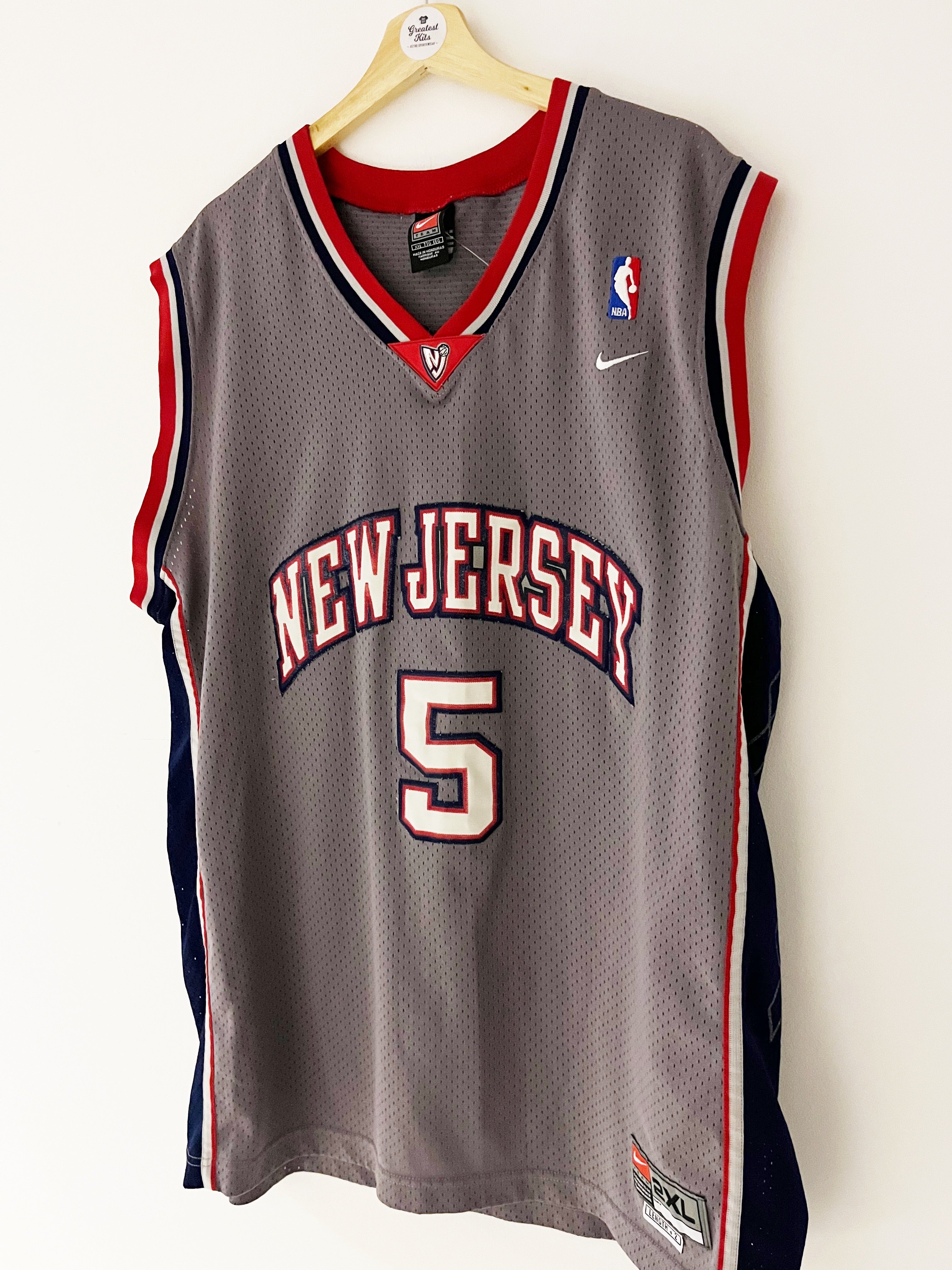 2002 New Jersey Nets Nike Alternate Jersey Kidd #5 (2XL) 9/10