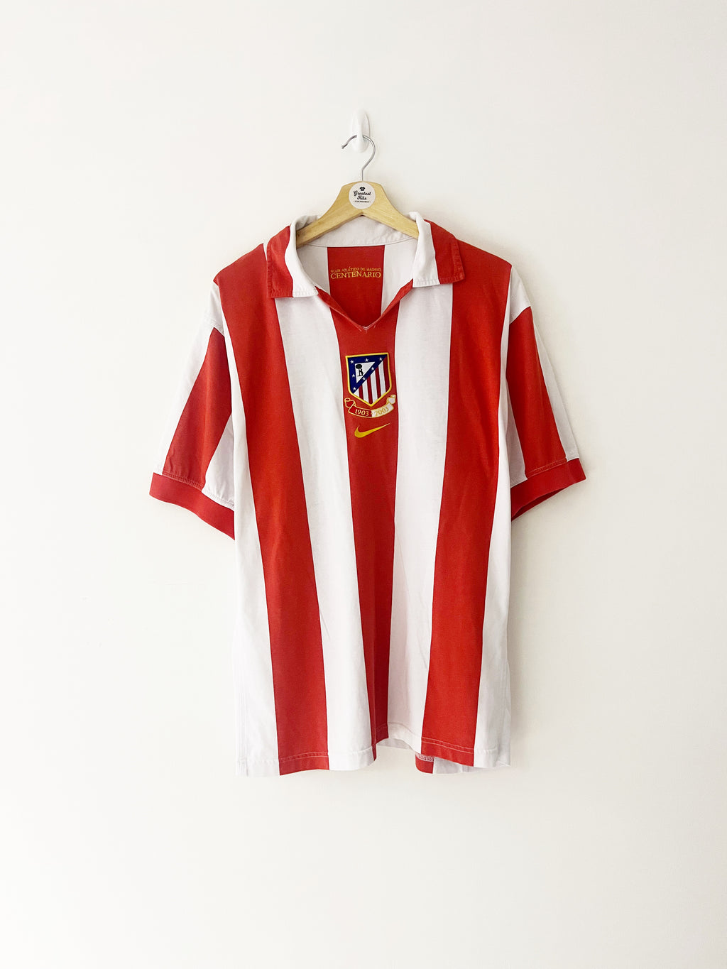 2003/04 Atletico Madrid Home *Centenary* Shirt (L) 8/10