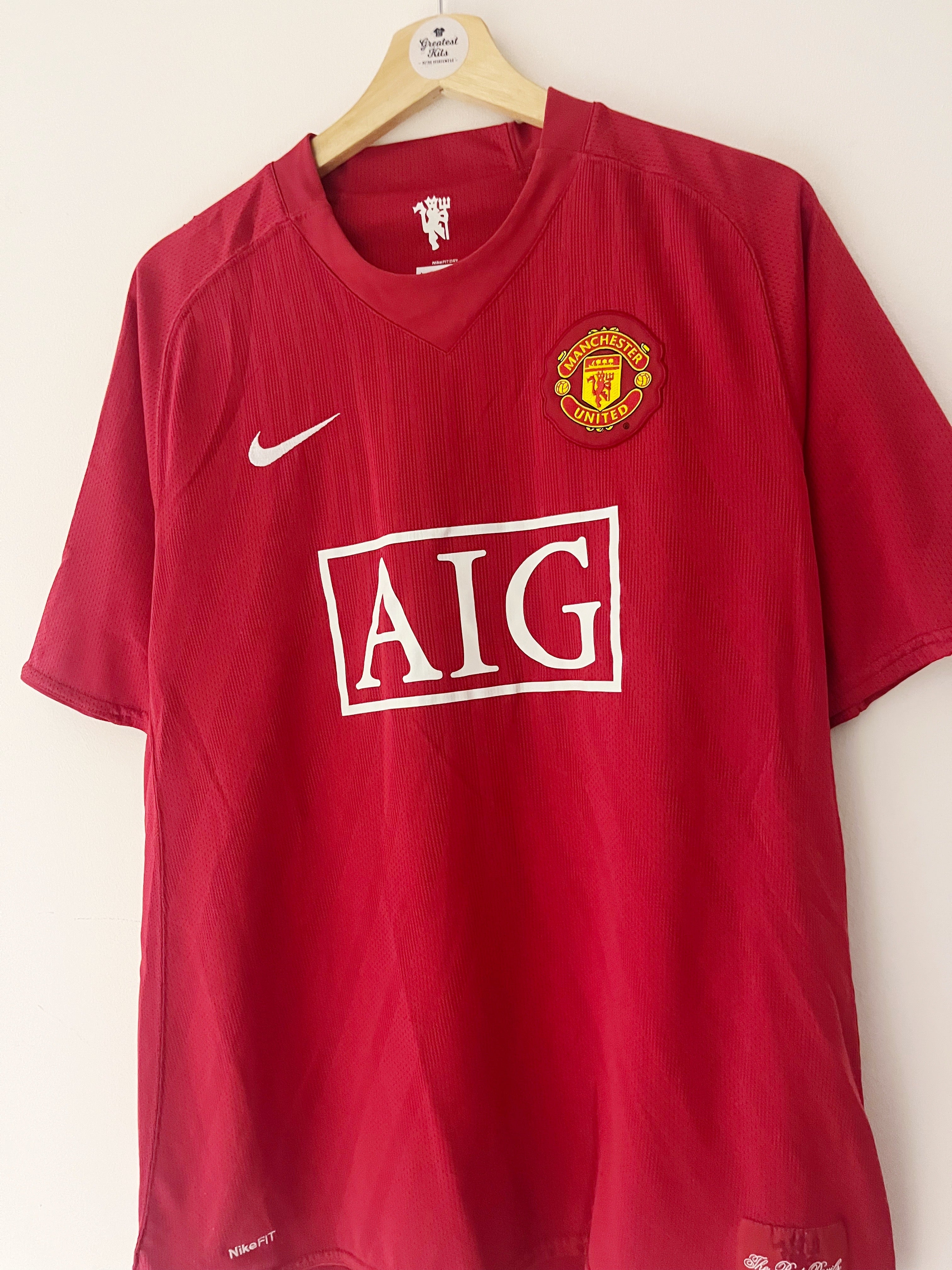 2007/09 Manchester United Home Shirt (L) 8/10