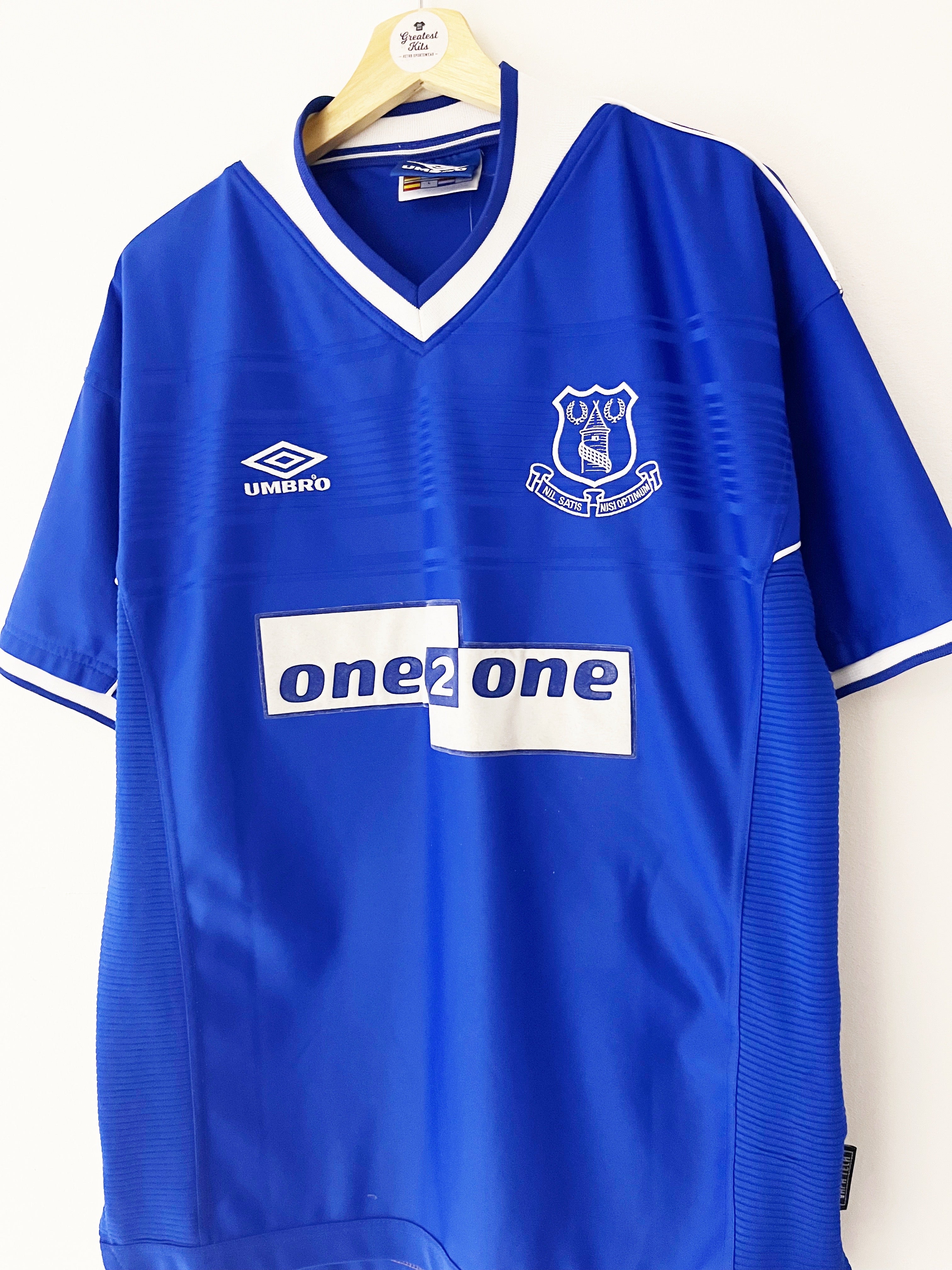 1999/00 Camiseta local del Everton Xavier #19 (L) 9.5/10